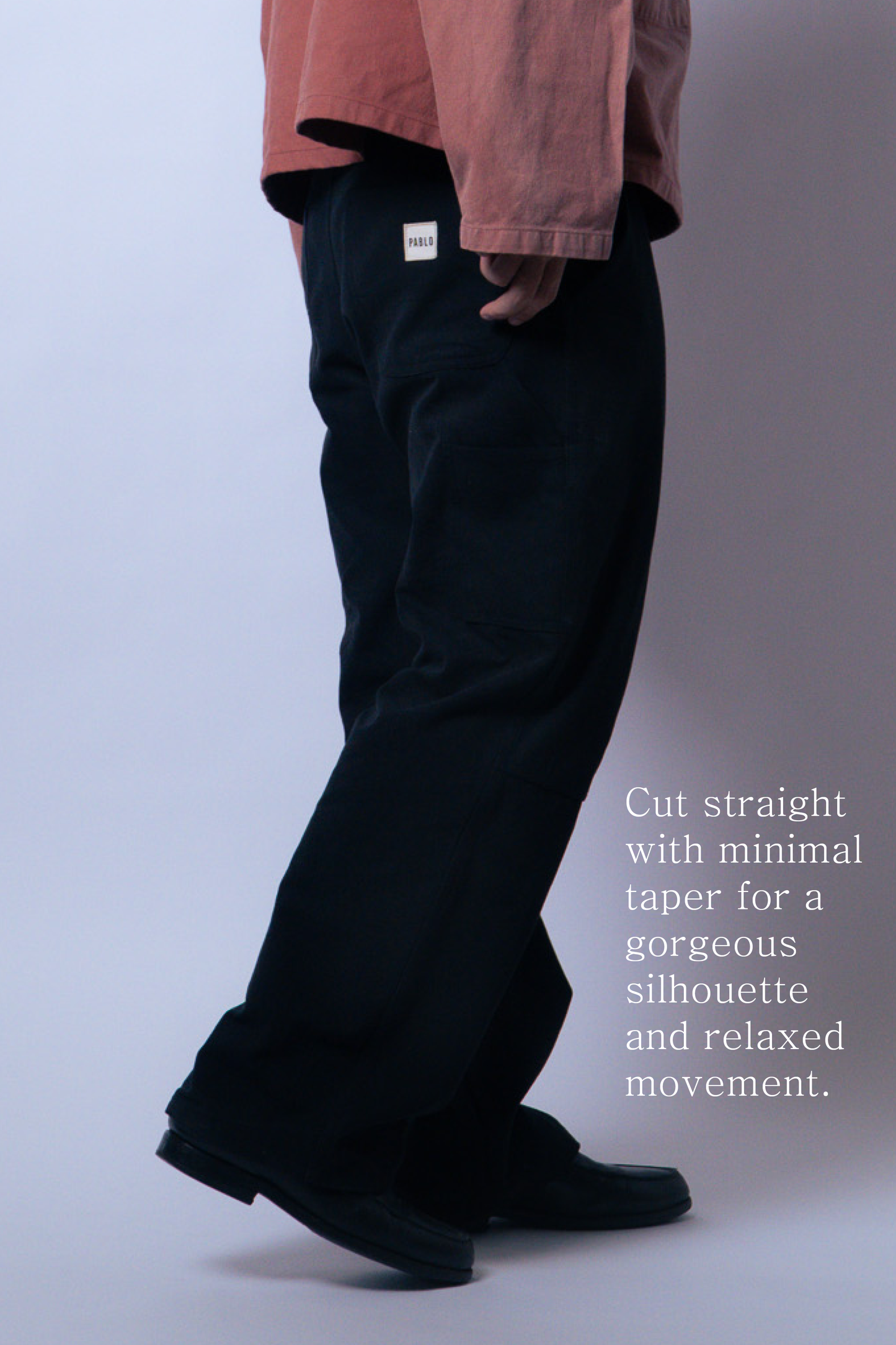 workware relaxed canvas trousers [coal black]