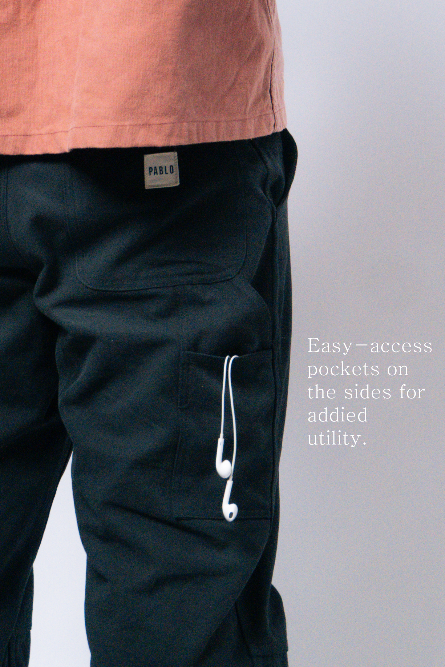 workware relaxed canvas trousers [coal black]