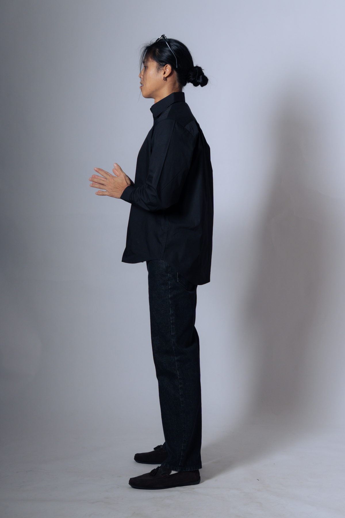 STUDIO straight cut jeans [black]