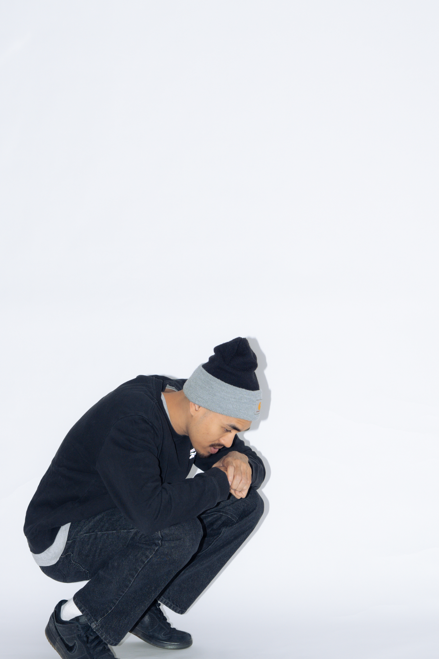 straight cut jeans [black]
