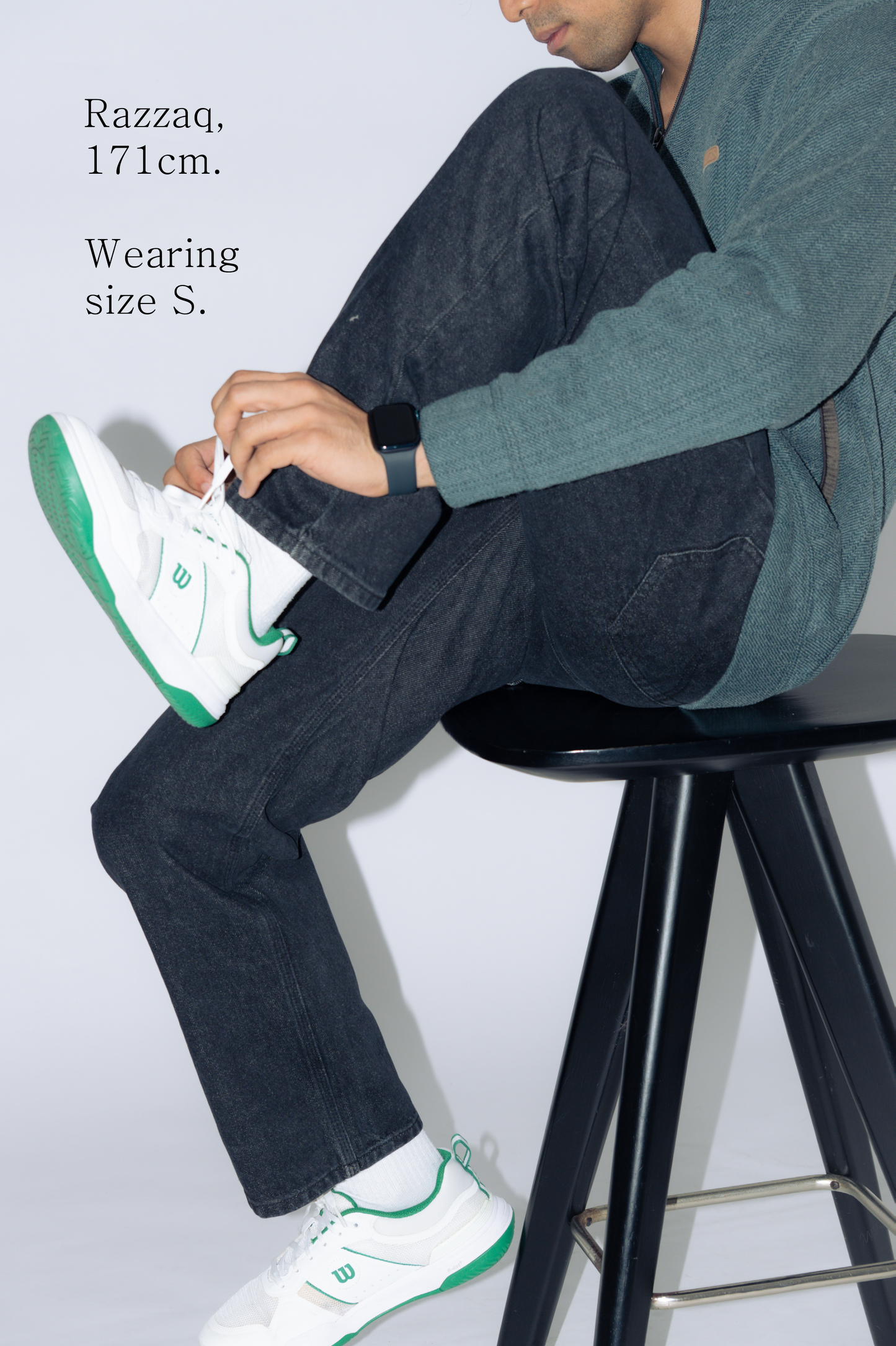 straight cut jeans [black]