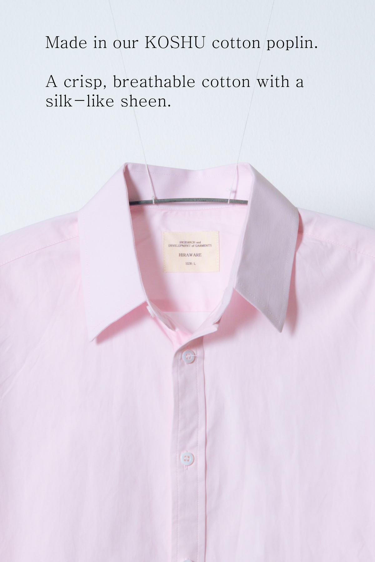 poplin shirt [nadeshiko light pink]