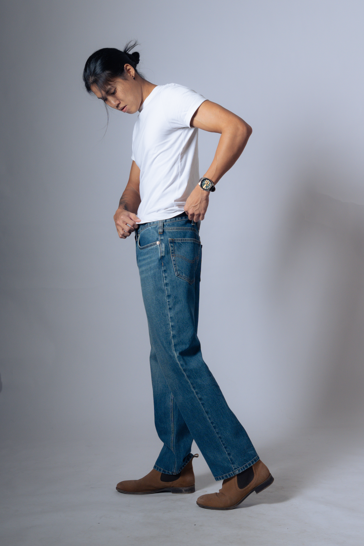 STUDIO straight cut jeans [blue]