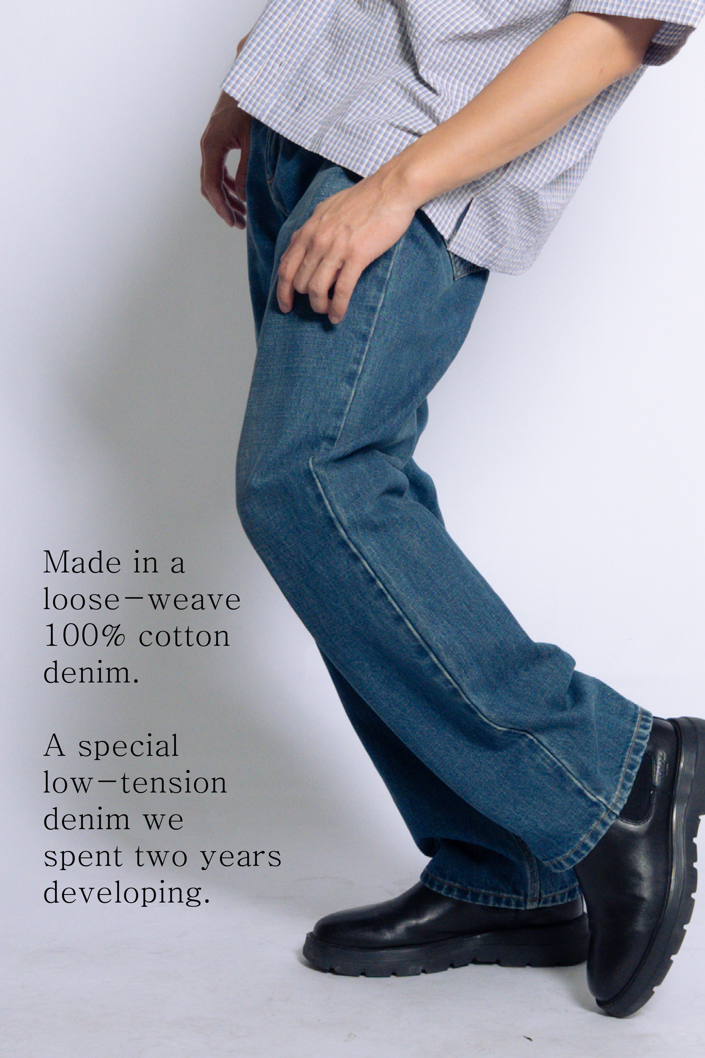 straight cut jeans [blue]