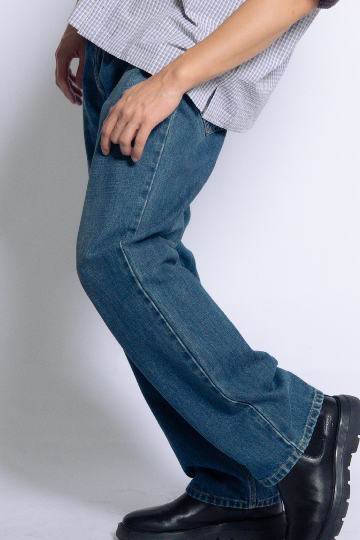 straight cut jeans [blue]