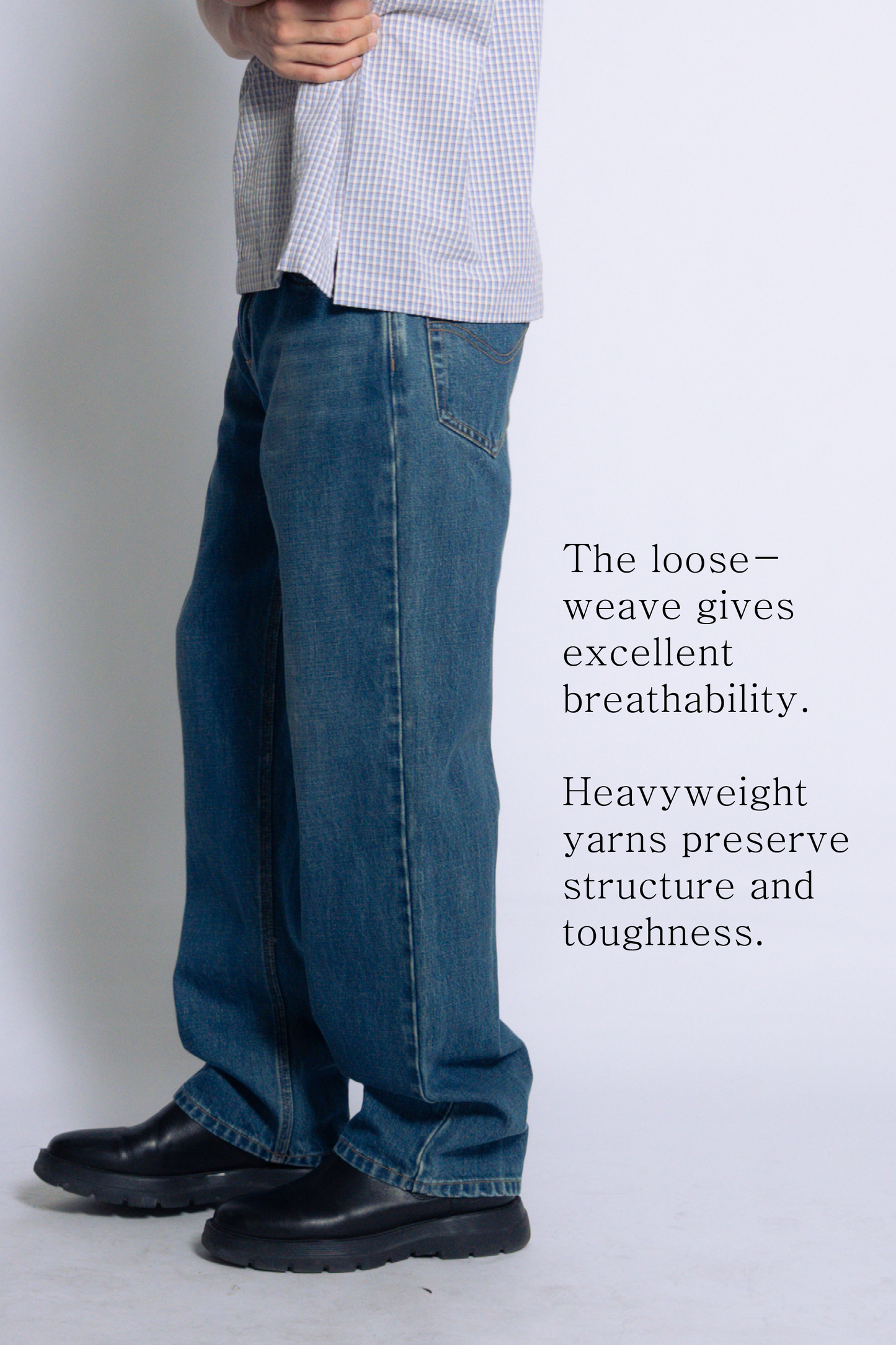 straight cut jeans [blue]