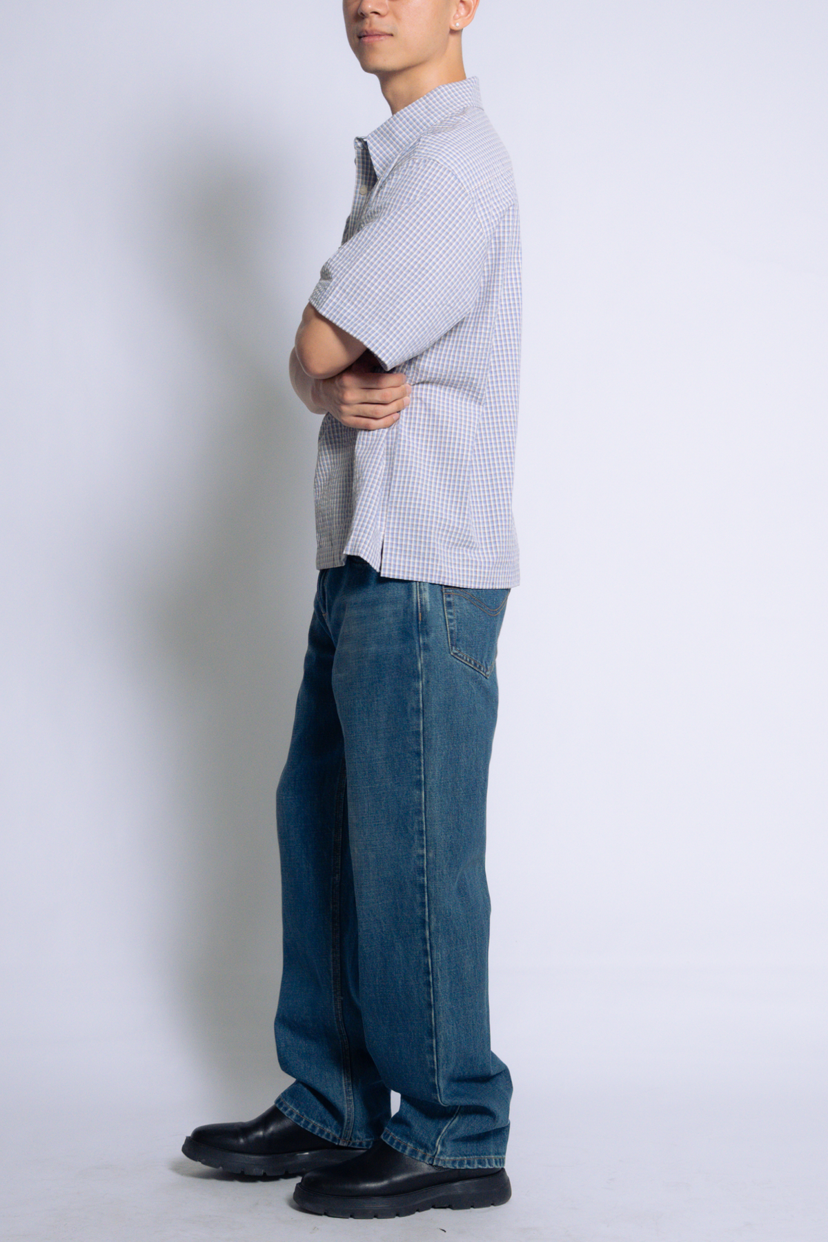 straight cut jeans [blue]