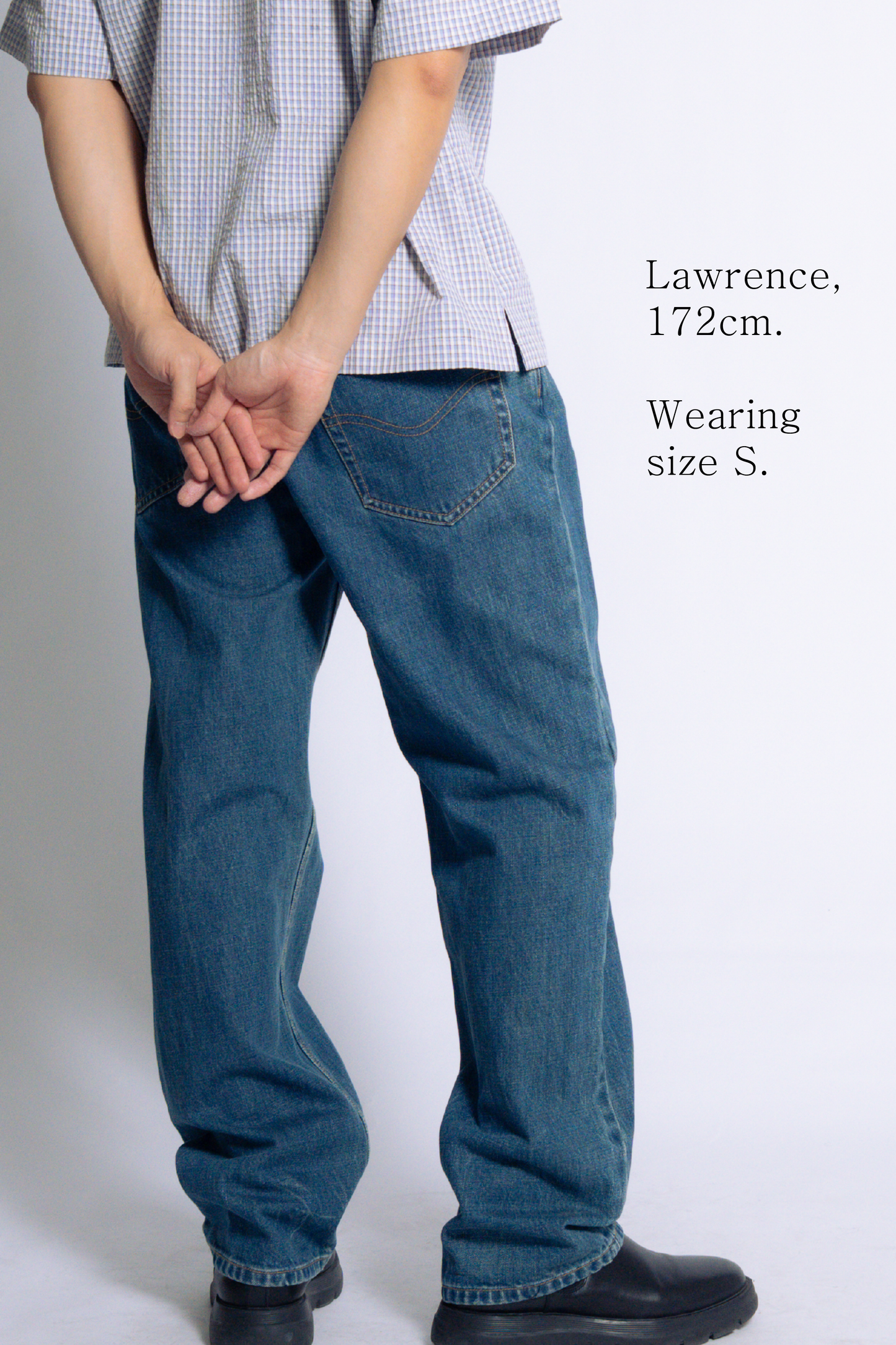 straight cut jeans [blue]