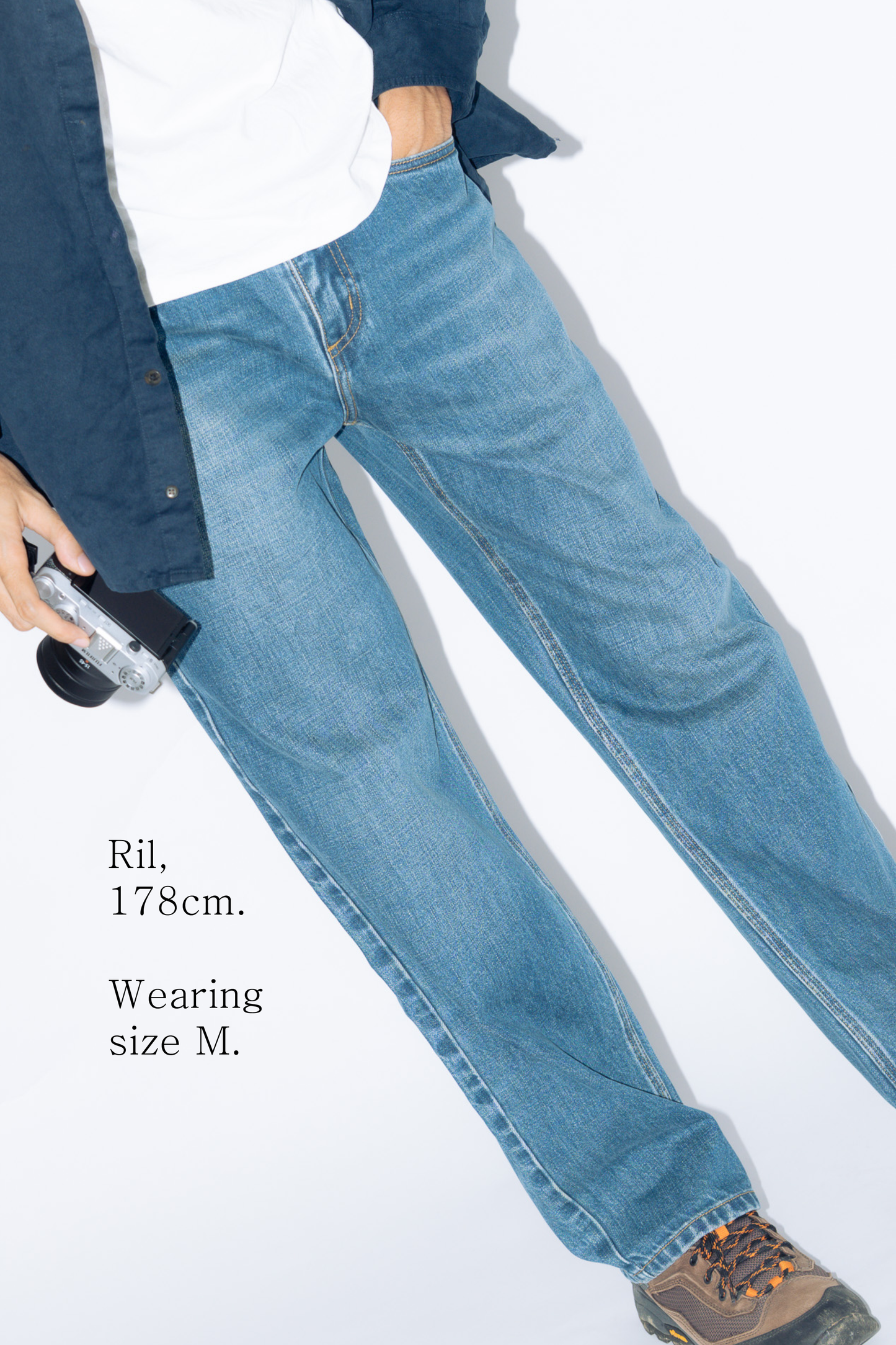 straight cut jeans [blue]