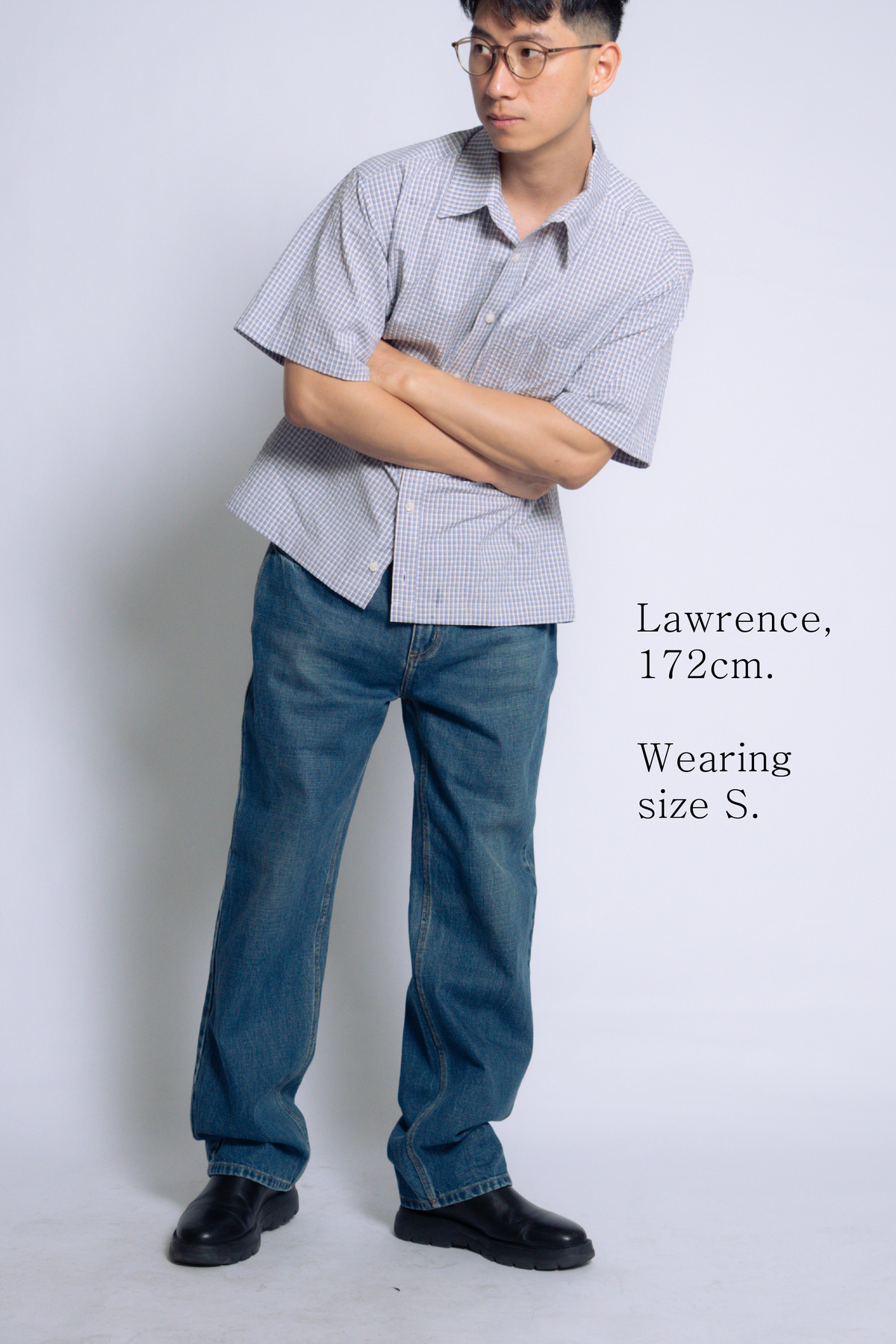 straight cut jeans [blue]