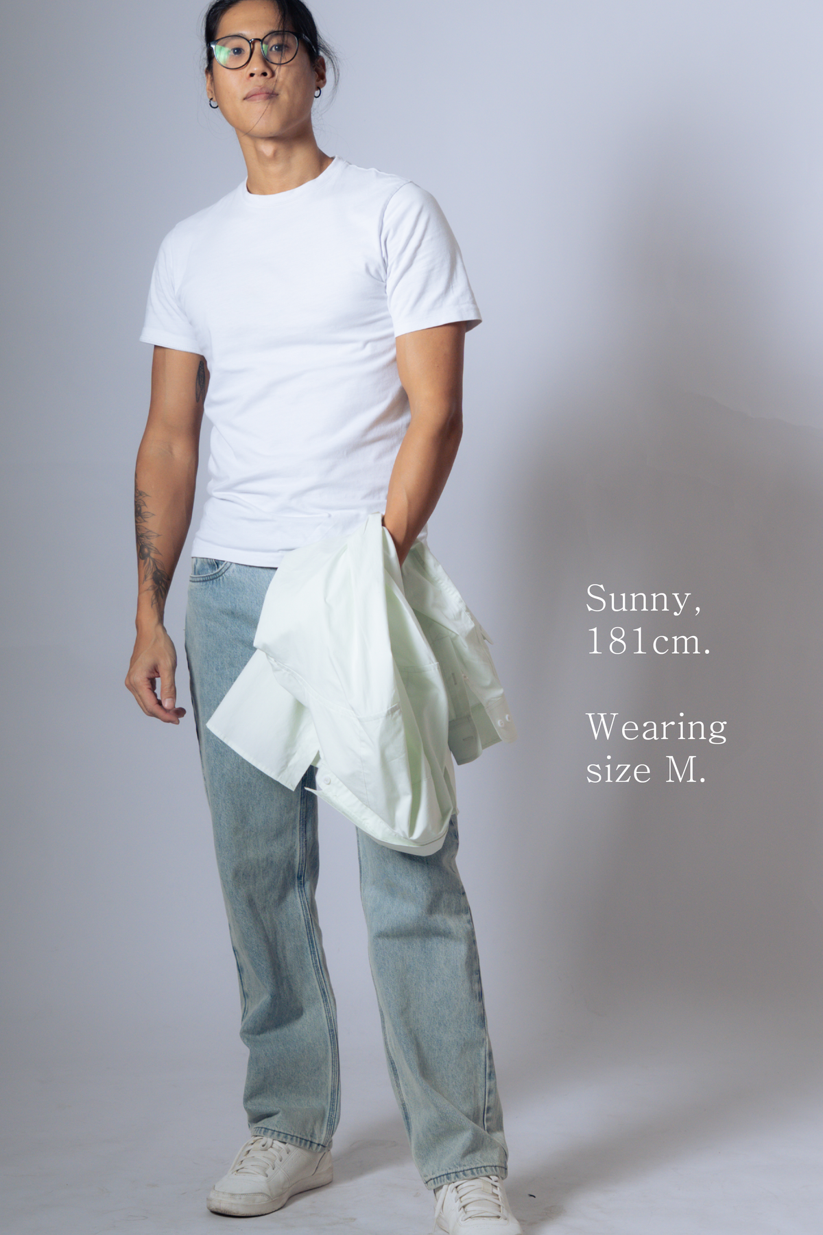 STUDIO straight cut jeans [washed blue]