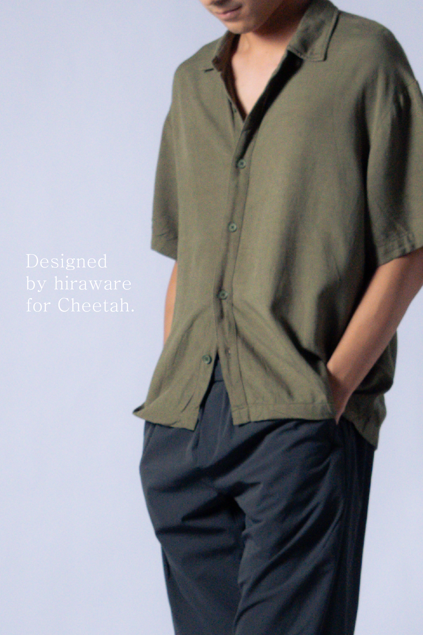 ctw1 linen short-sleeve shirt [olive]