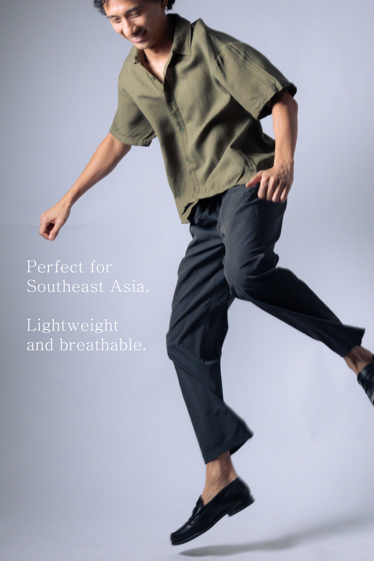 ctw1 linen short-sleeve shirt [olive]