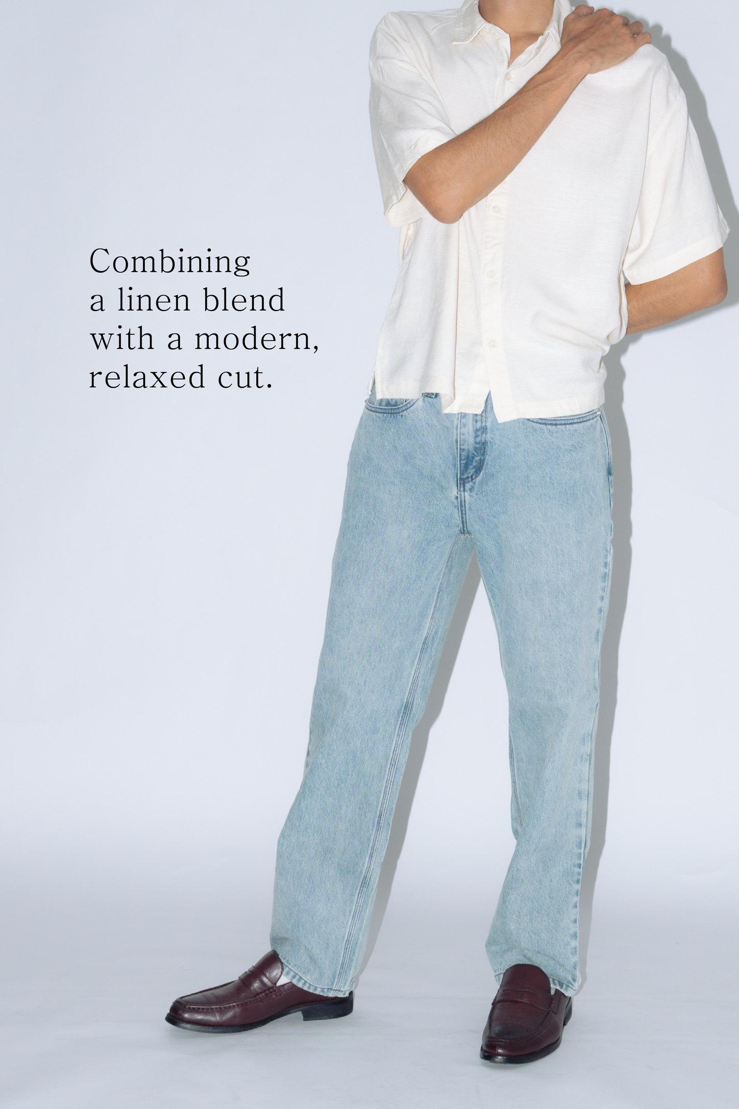 ctw1 linen short-sleeve shirt [off-white]