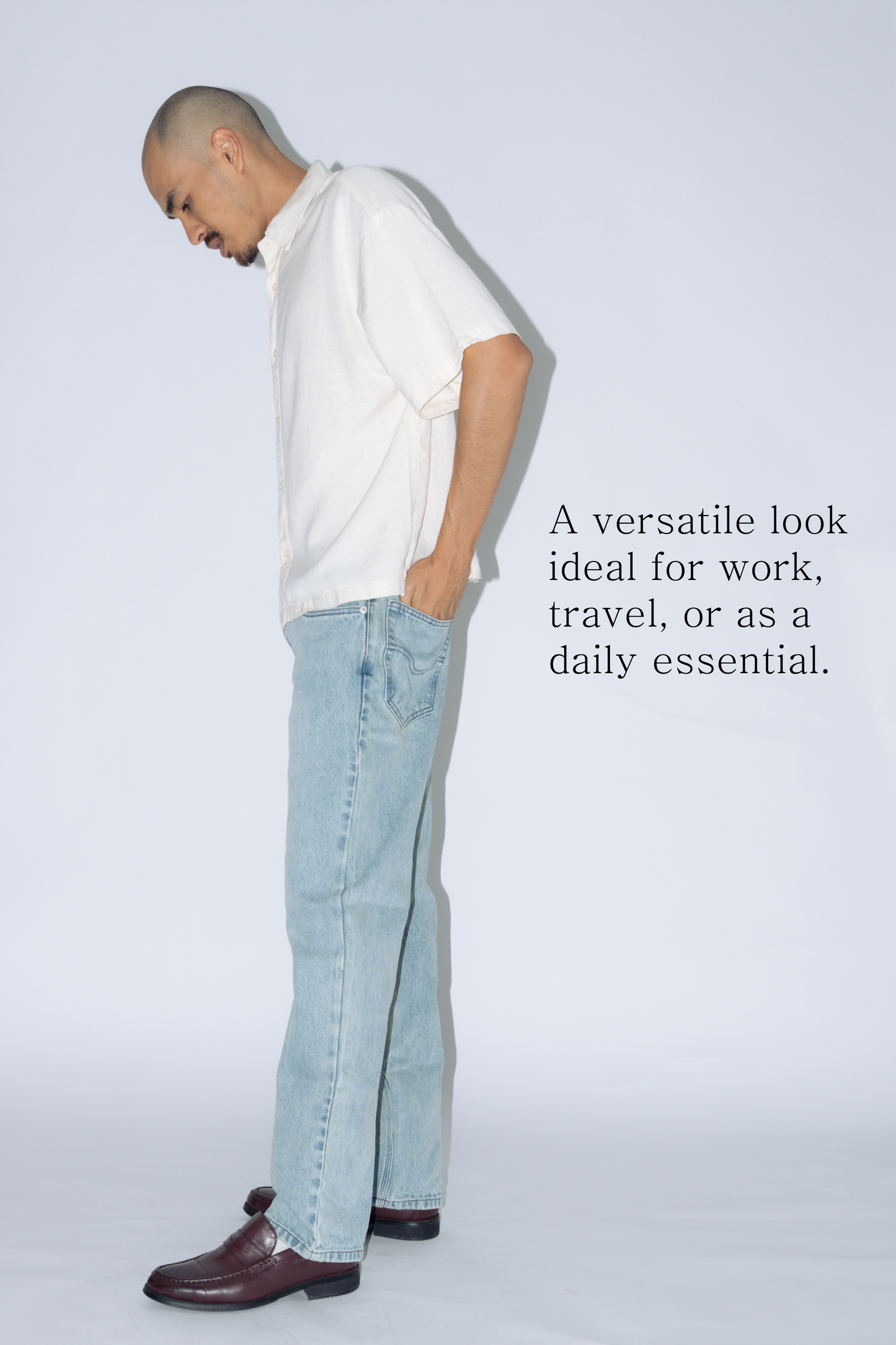 ctw1 linen short-sleeve shirt [off-white]