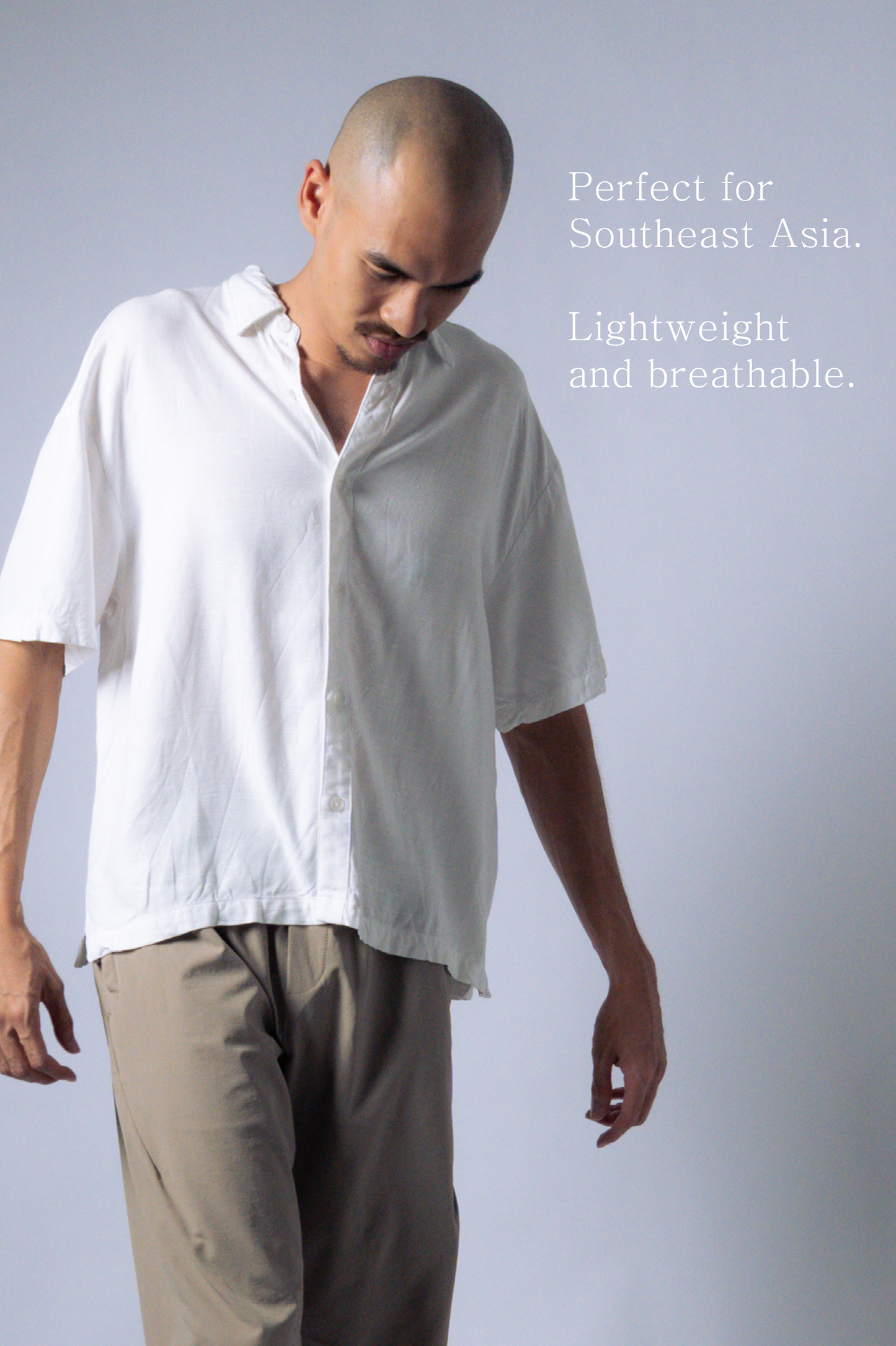 ctw1 linen short-sleeve shirt [white]