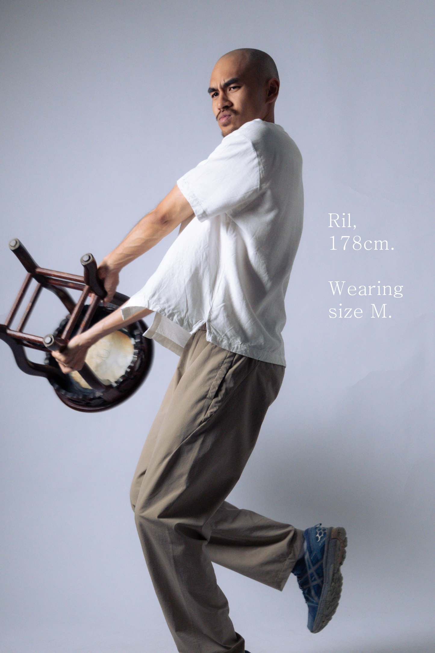 ctw1 linen short-sleeve shirt [white]