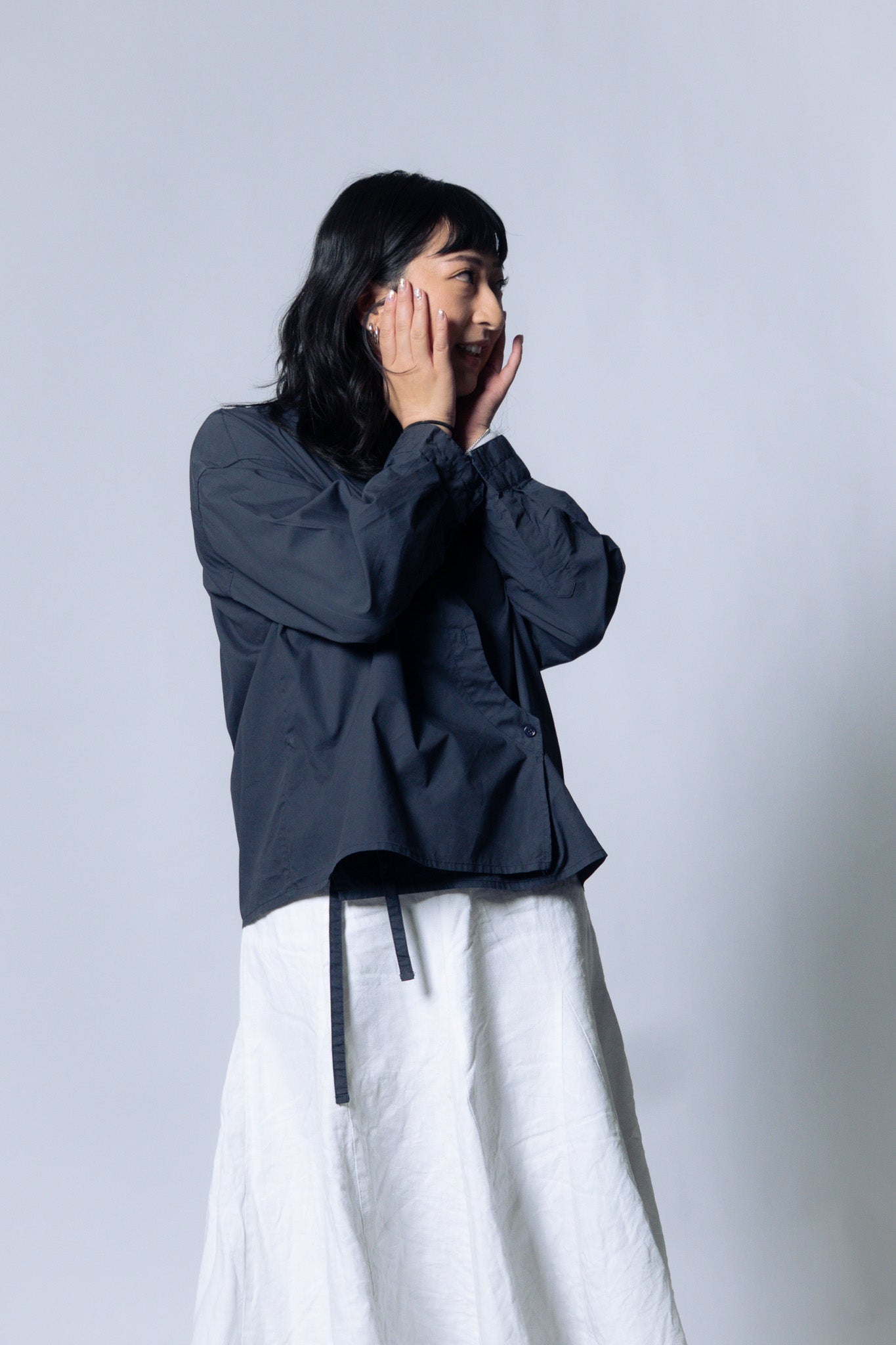 twisted shirt [naval blue poplin]