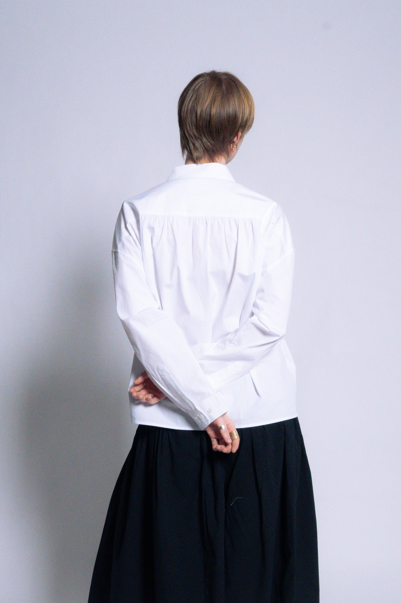 twisted shirt [white poplin]