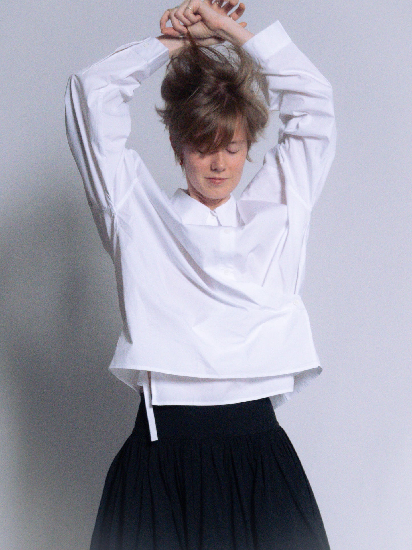 twisted shirt [white poplin]