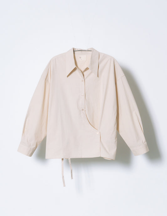 twisted shirt [beige poplin]