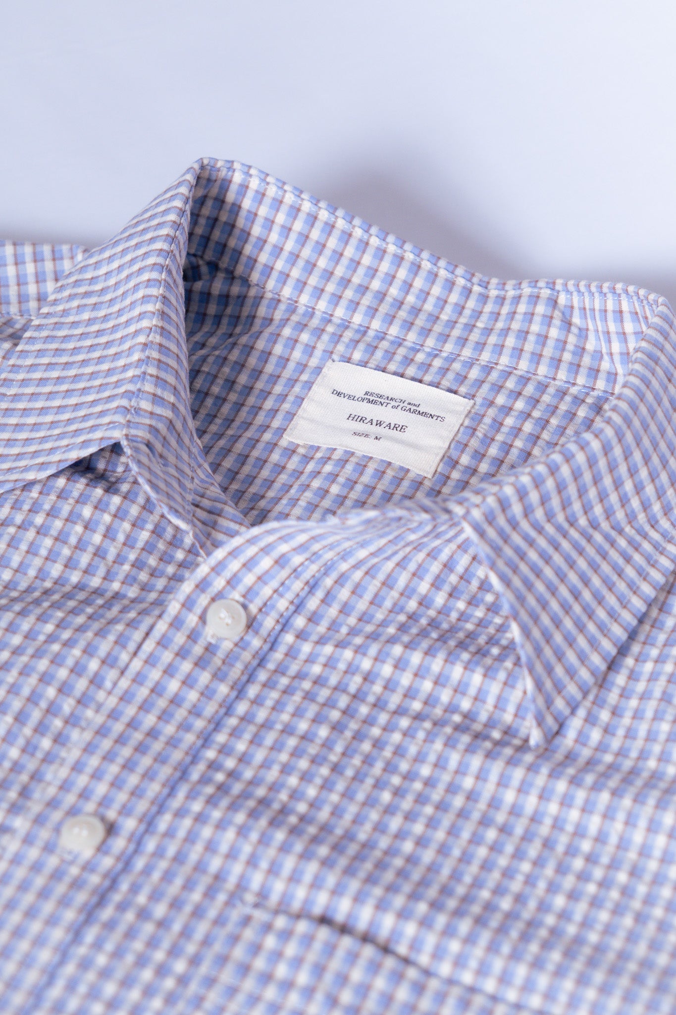 checked short-sleeve shirt [seersucker lilac]