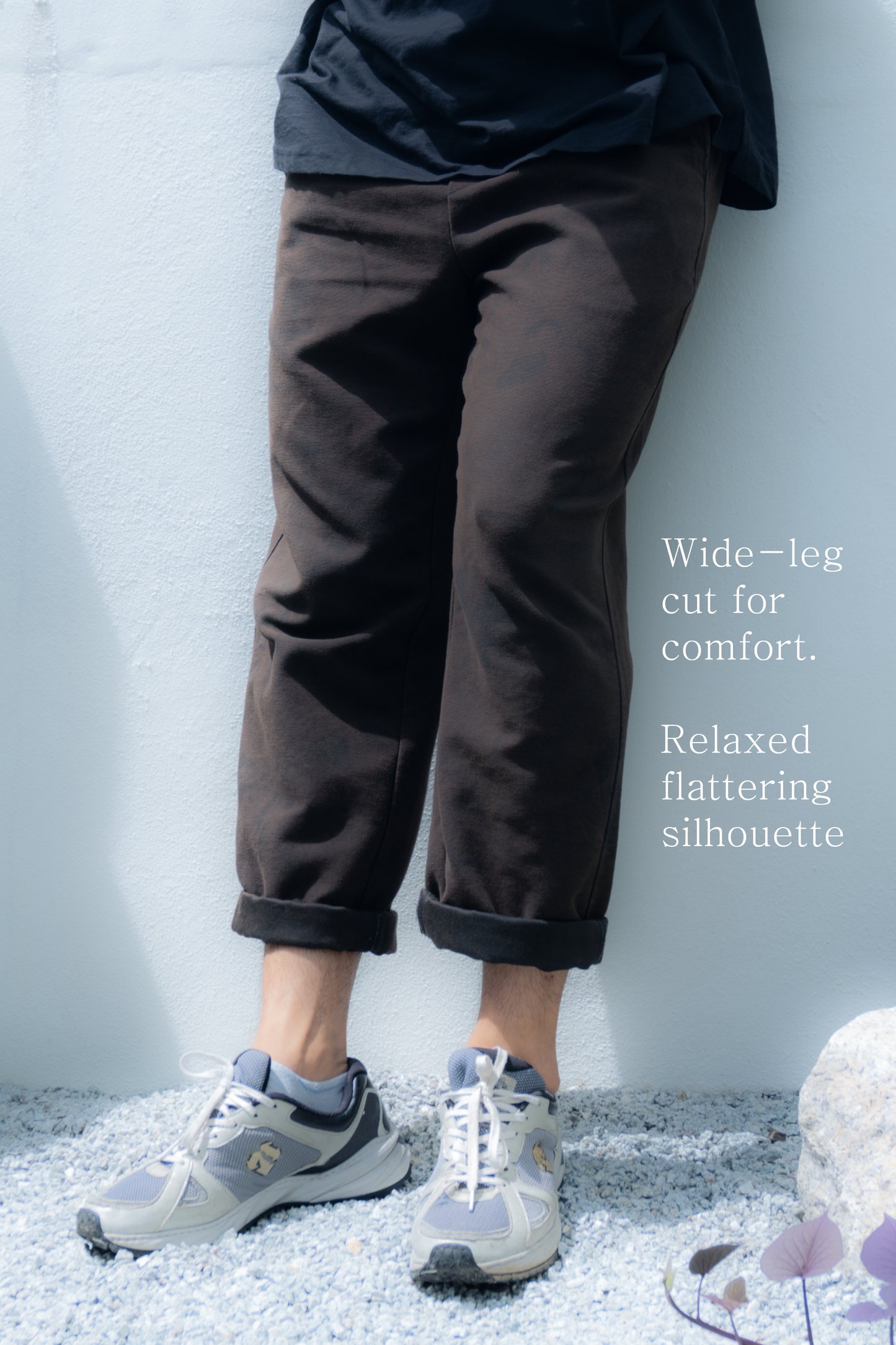 sw1 straight-leg relaxed twill trousers [hand-dyed brown]