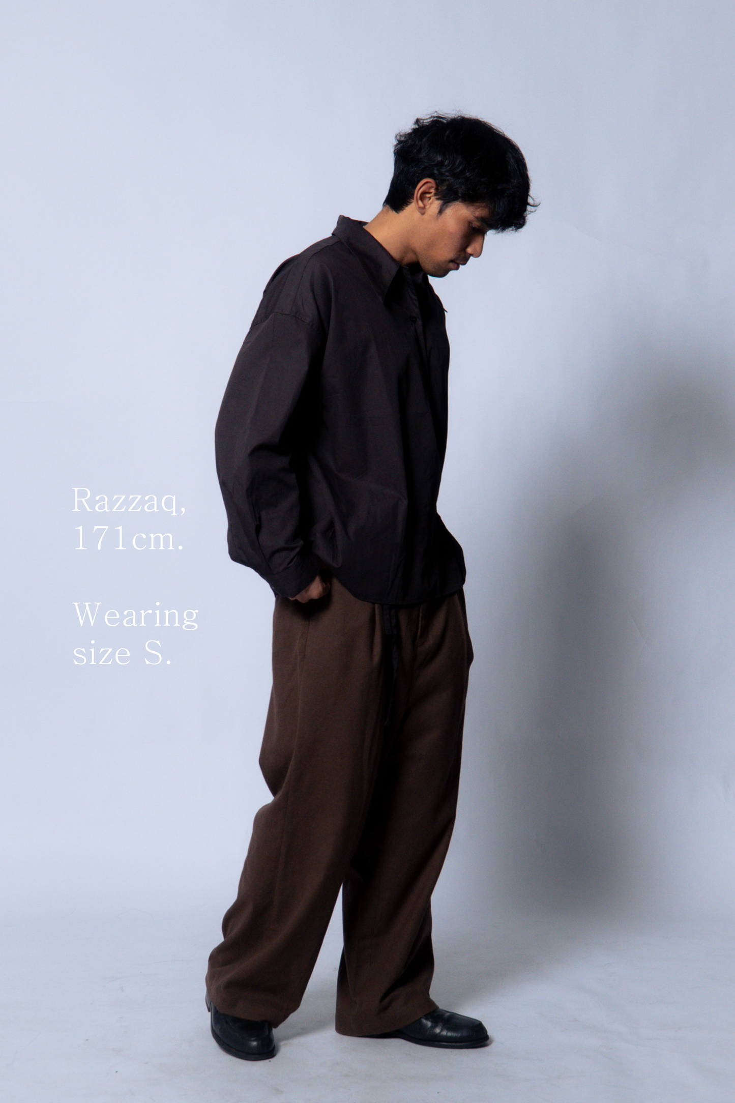 twisted shirt [sable brown poplin]