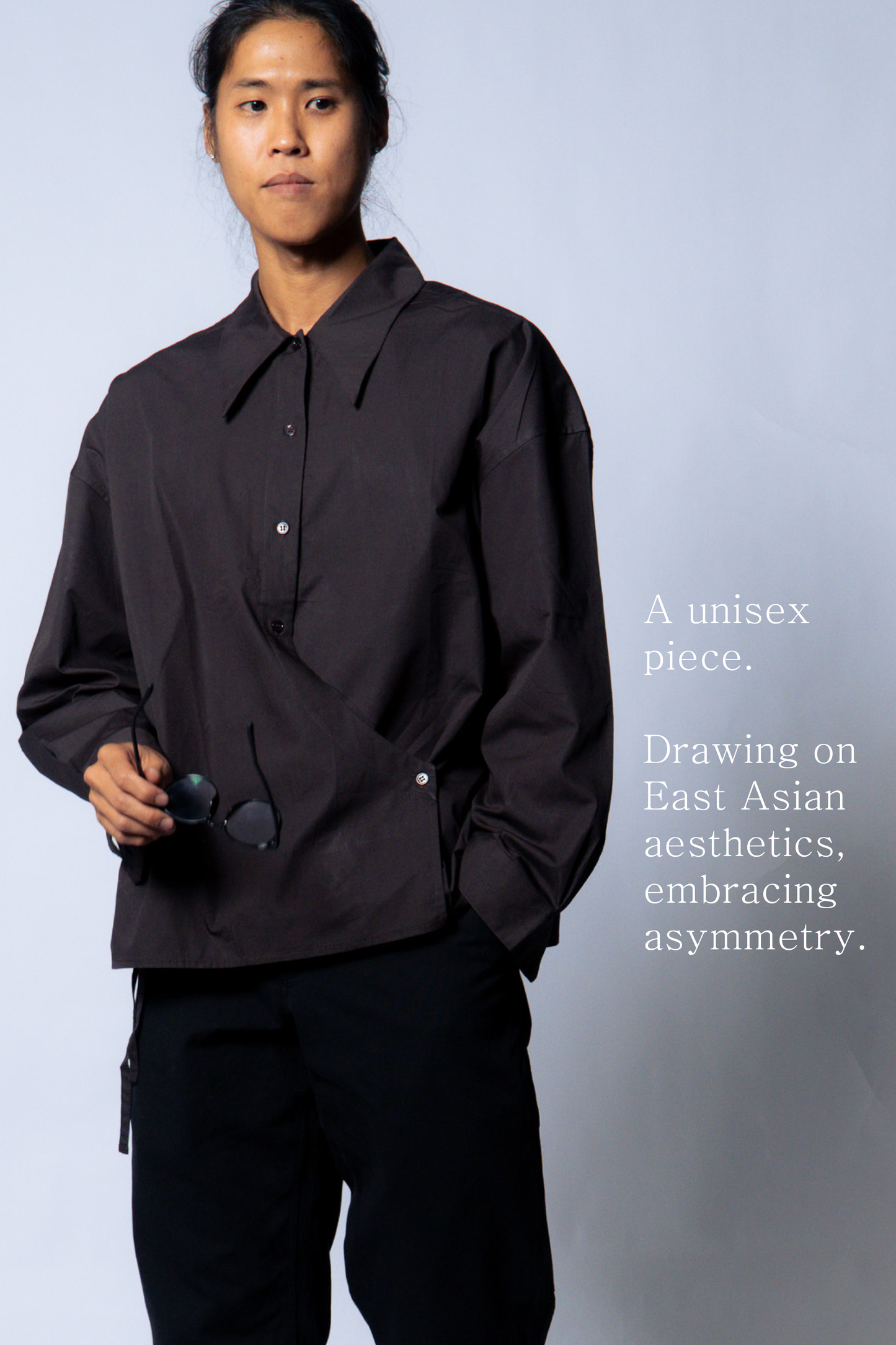 twisted shirt [sable brown poplin]