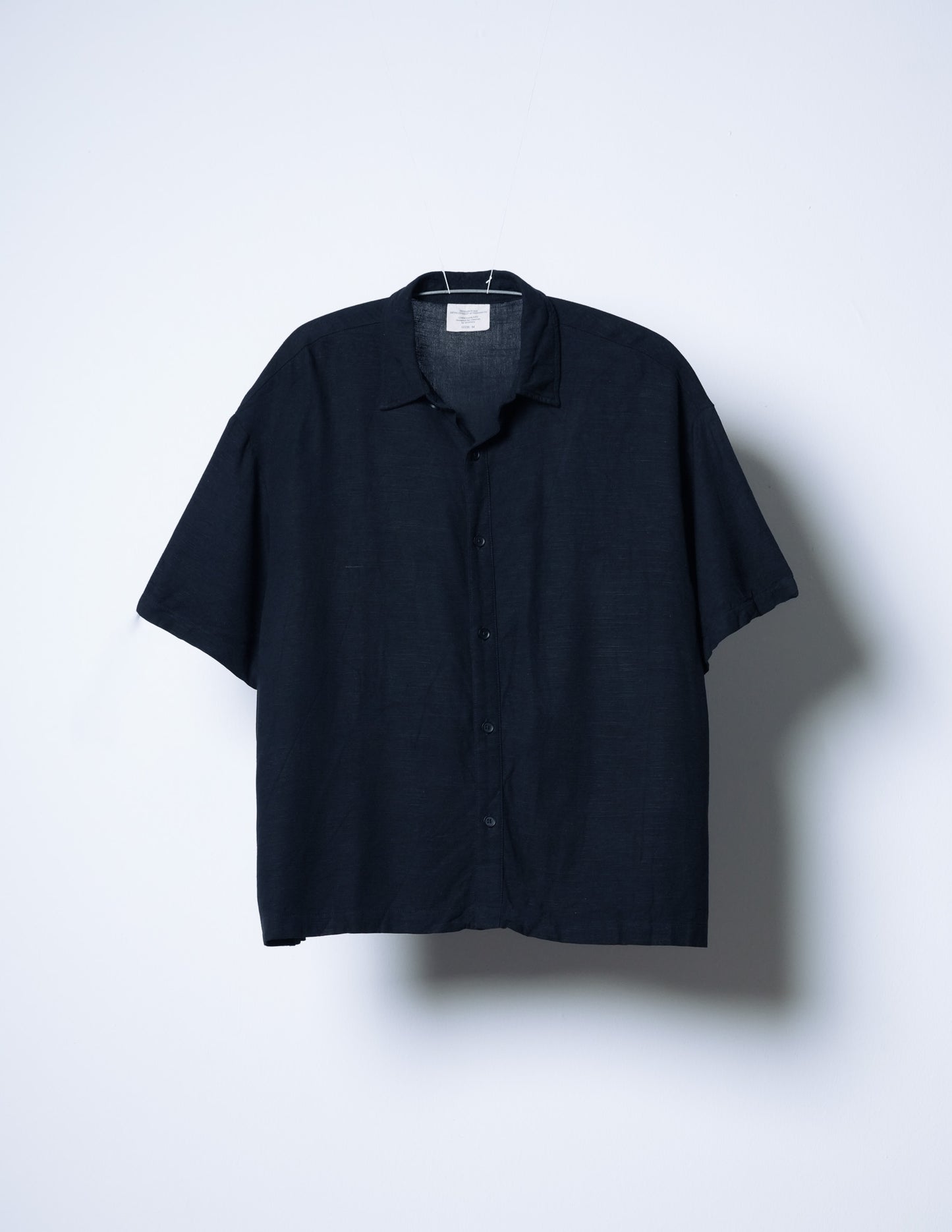ctw1 linen short-sleeve shirt [black]