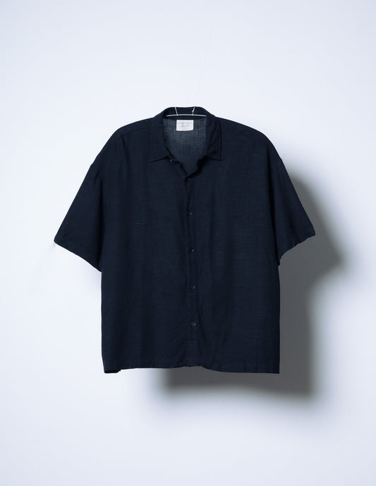 ctw1 linen short-sleeve shirt [black]