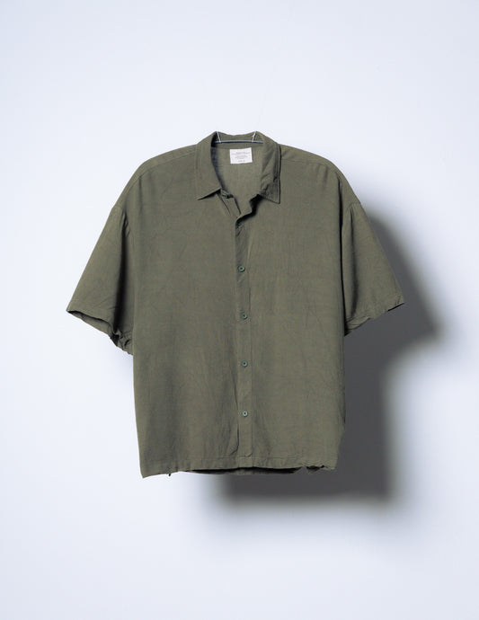 ctw1 linen short-sleeve shirt [olive]