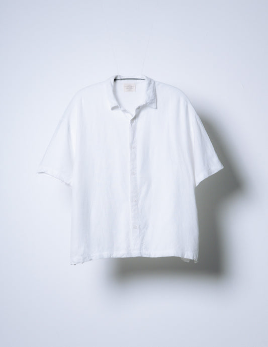 ctw1 linen short-sleeve shirt [white]
