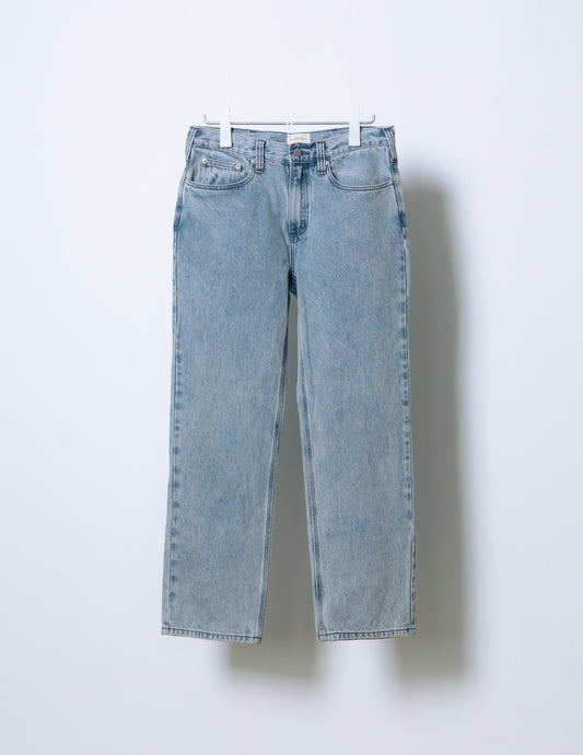 straight cut jeans [washed blue]