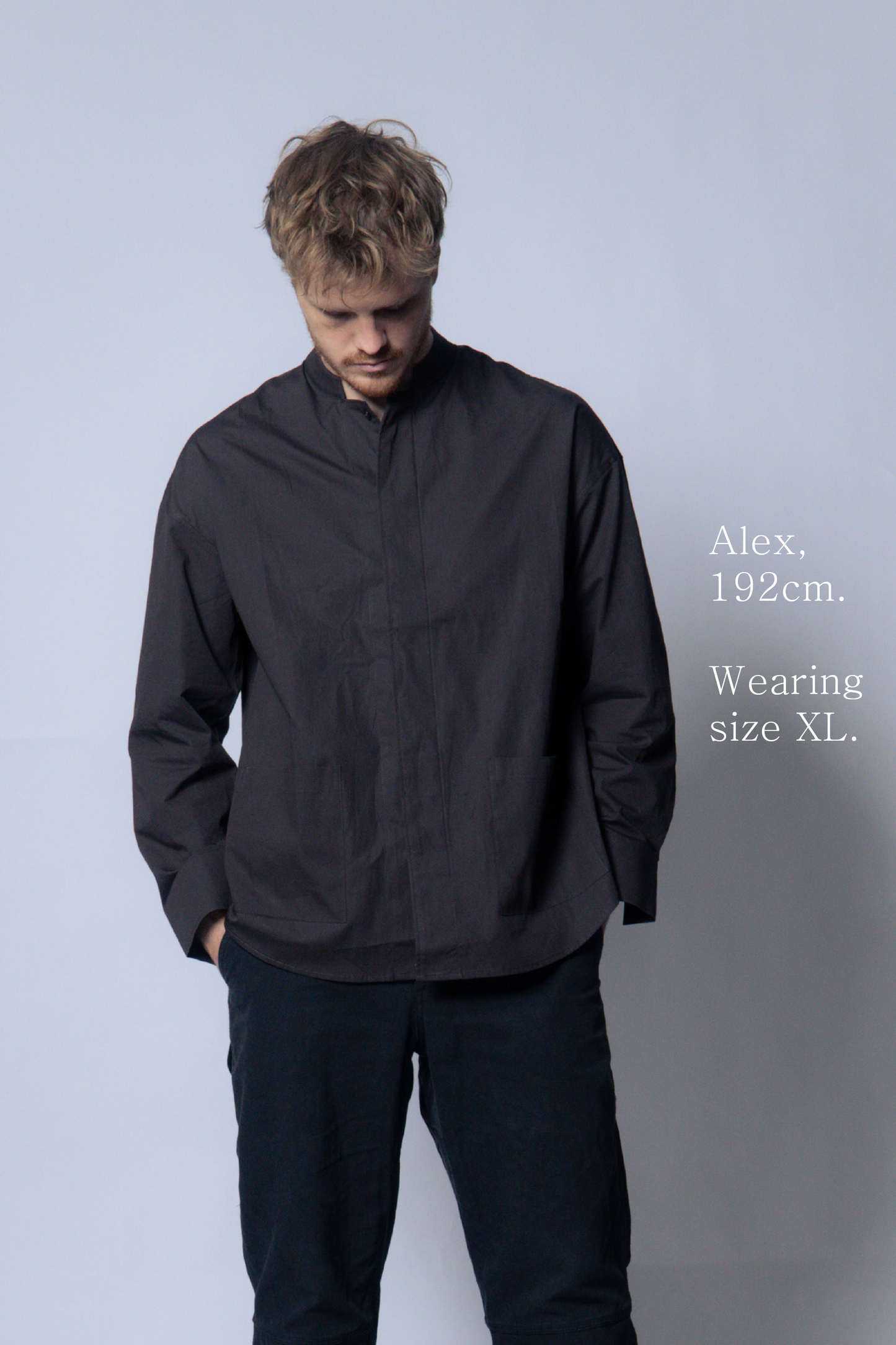 nehru shirt [sable brown poplin]