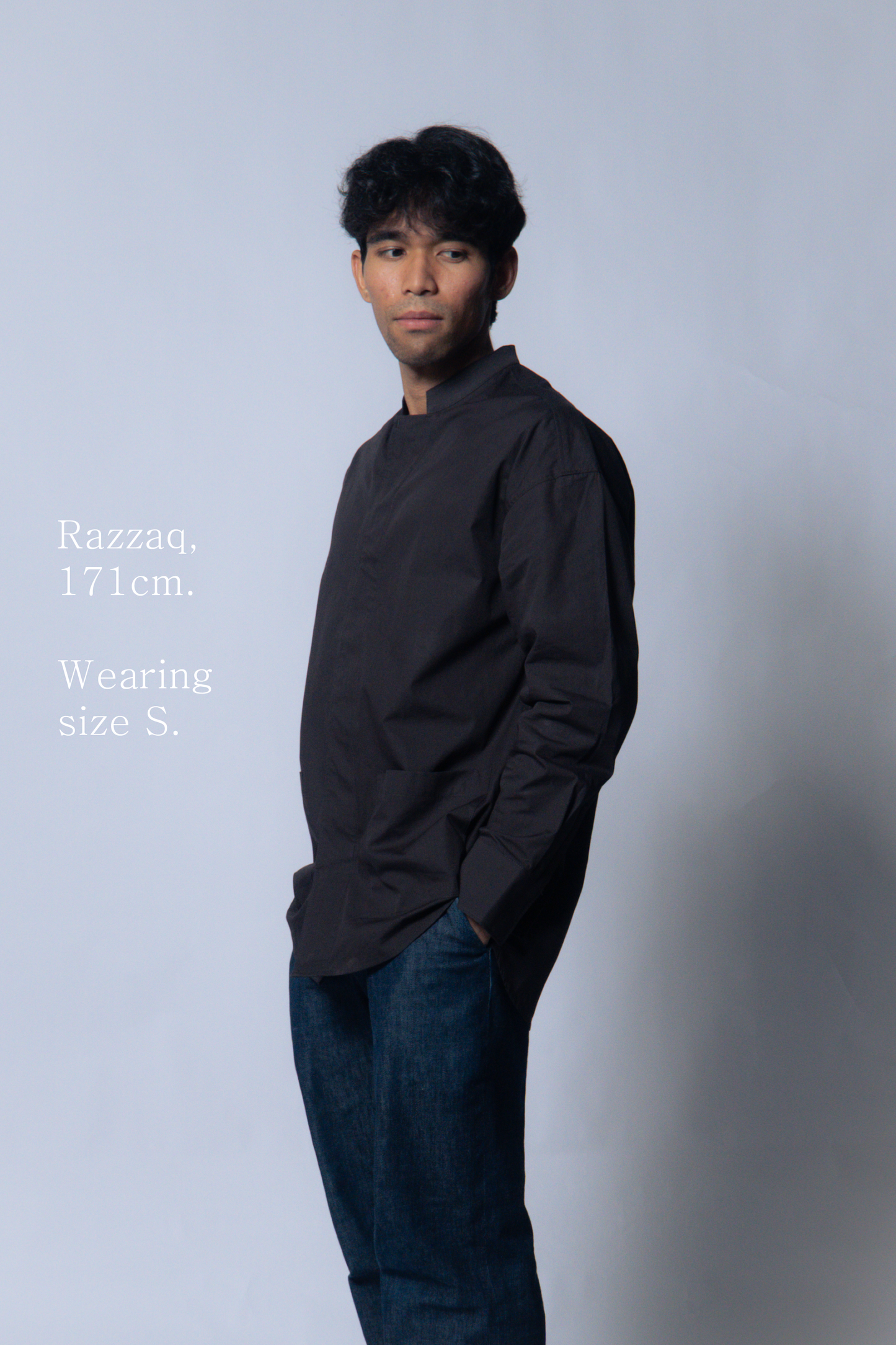 nehru shirt [sable brown poplin]