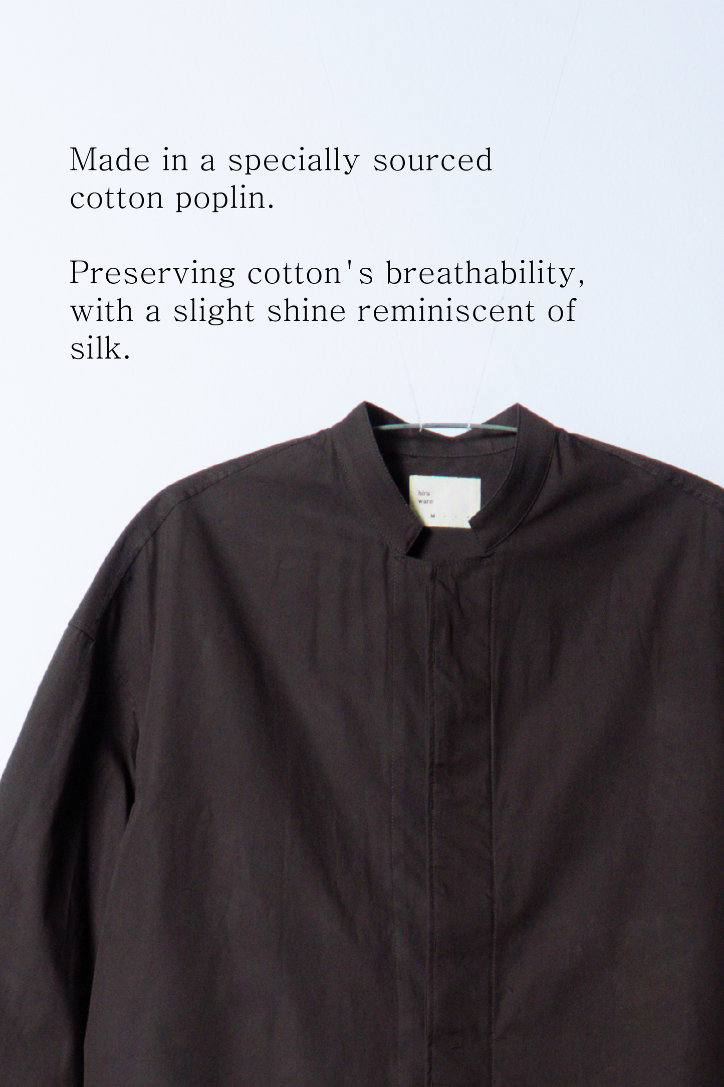 nehru shirt [sable brown poplin]