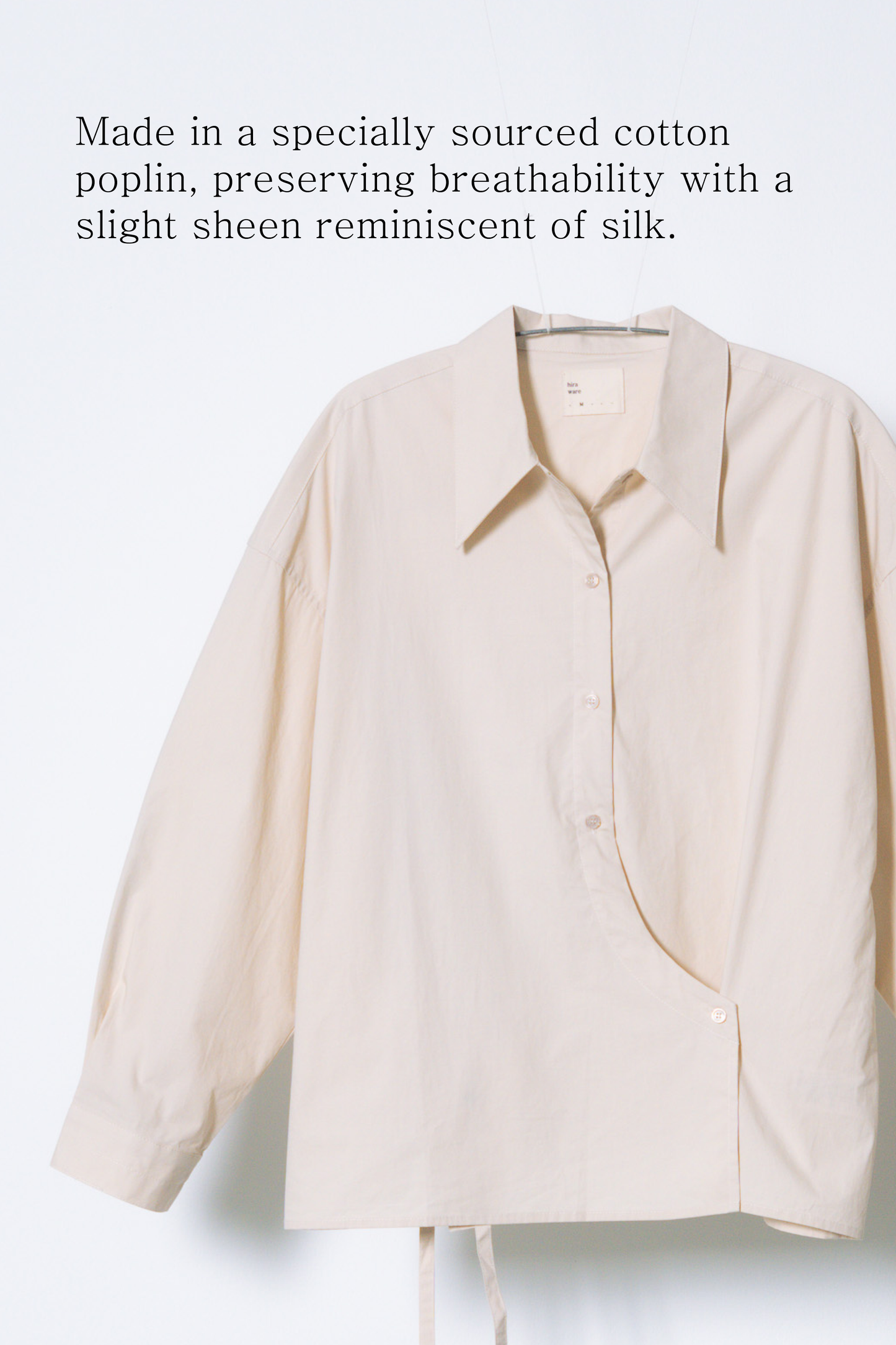 twisted shirt [beige poplin]