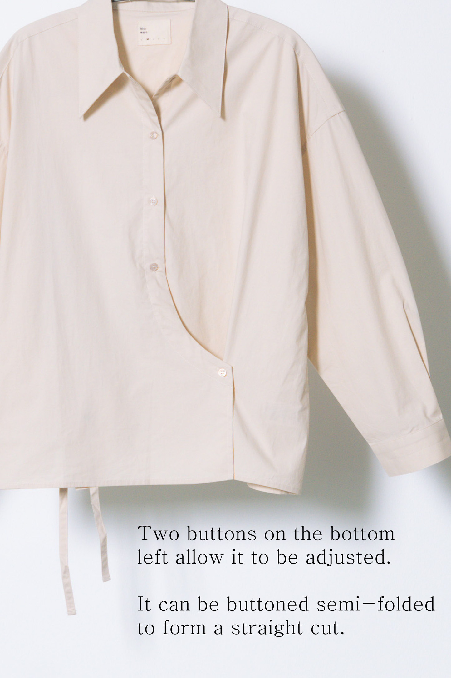 twisted shirt [beige poplin]
