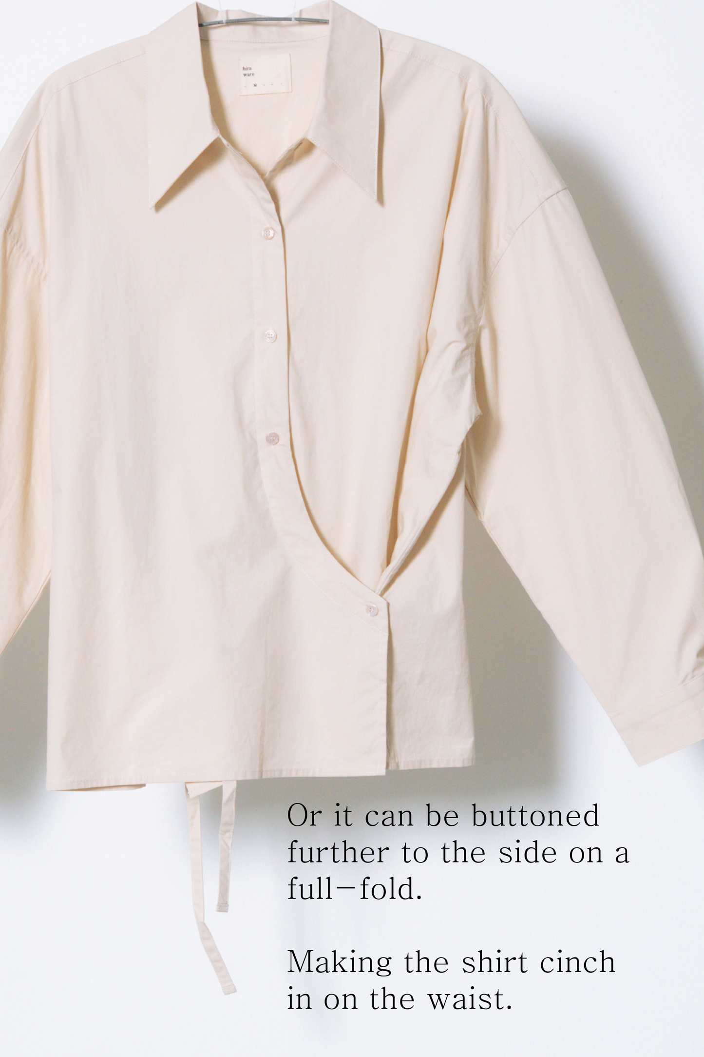 twisted shirt [beige poplin]