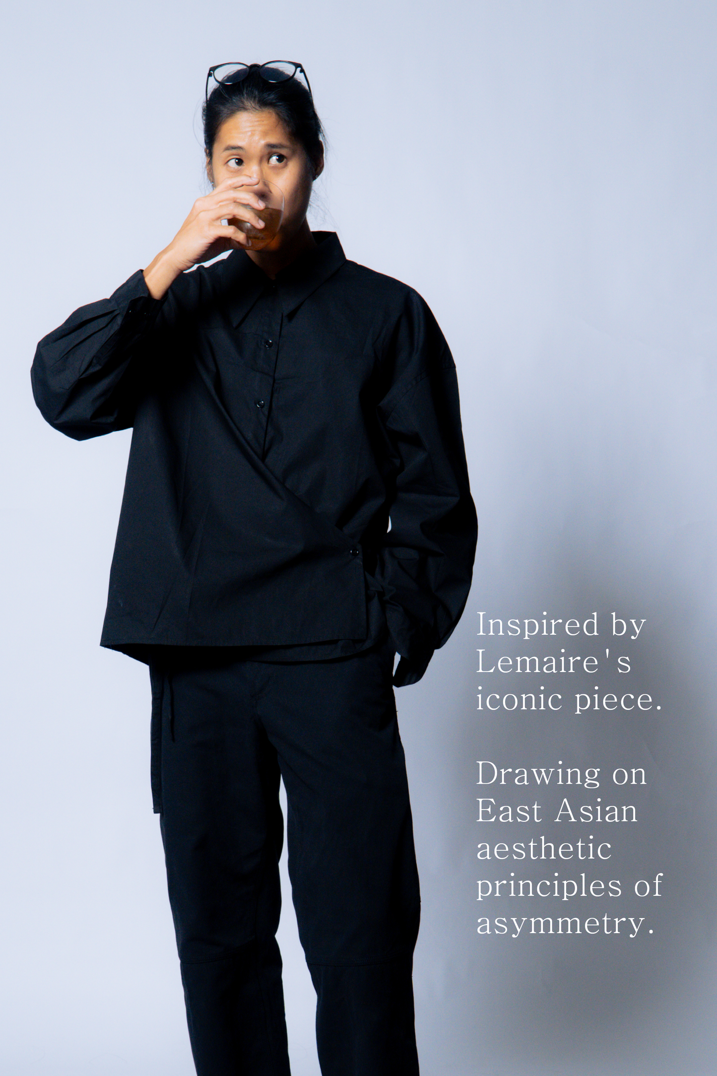 twisted shirt poplin [caviar poplin]