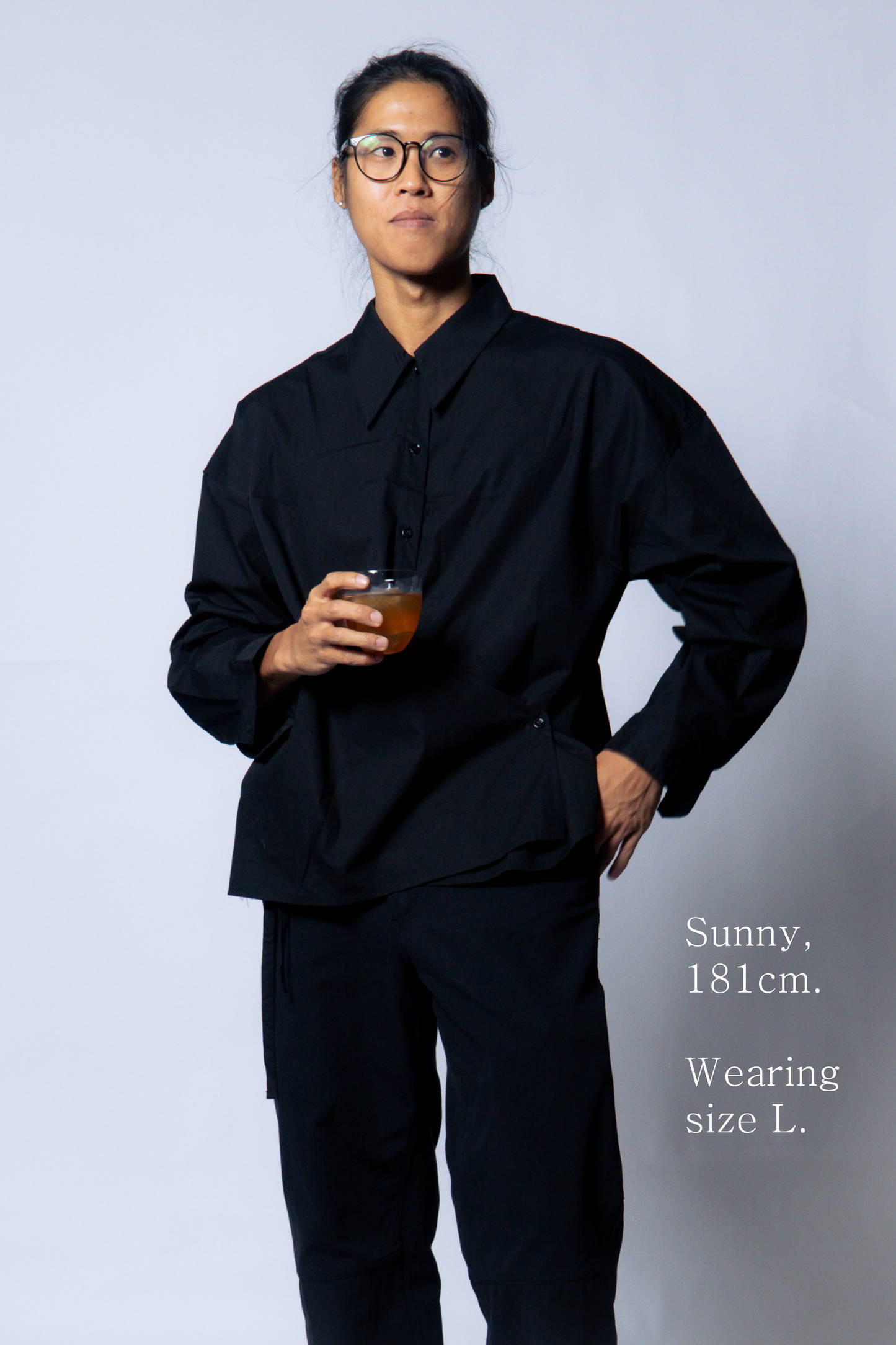 twisted shirt poplin [caviar poplin]