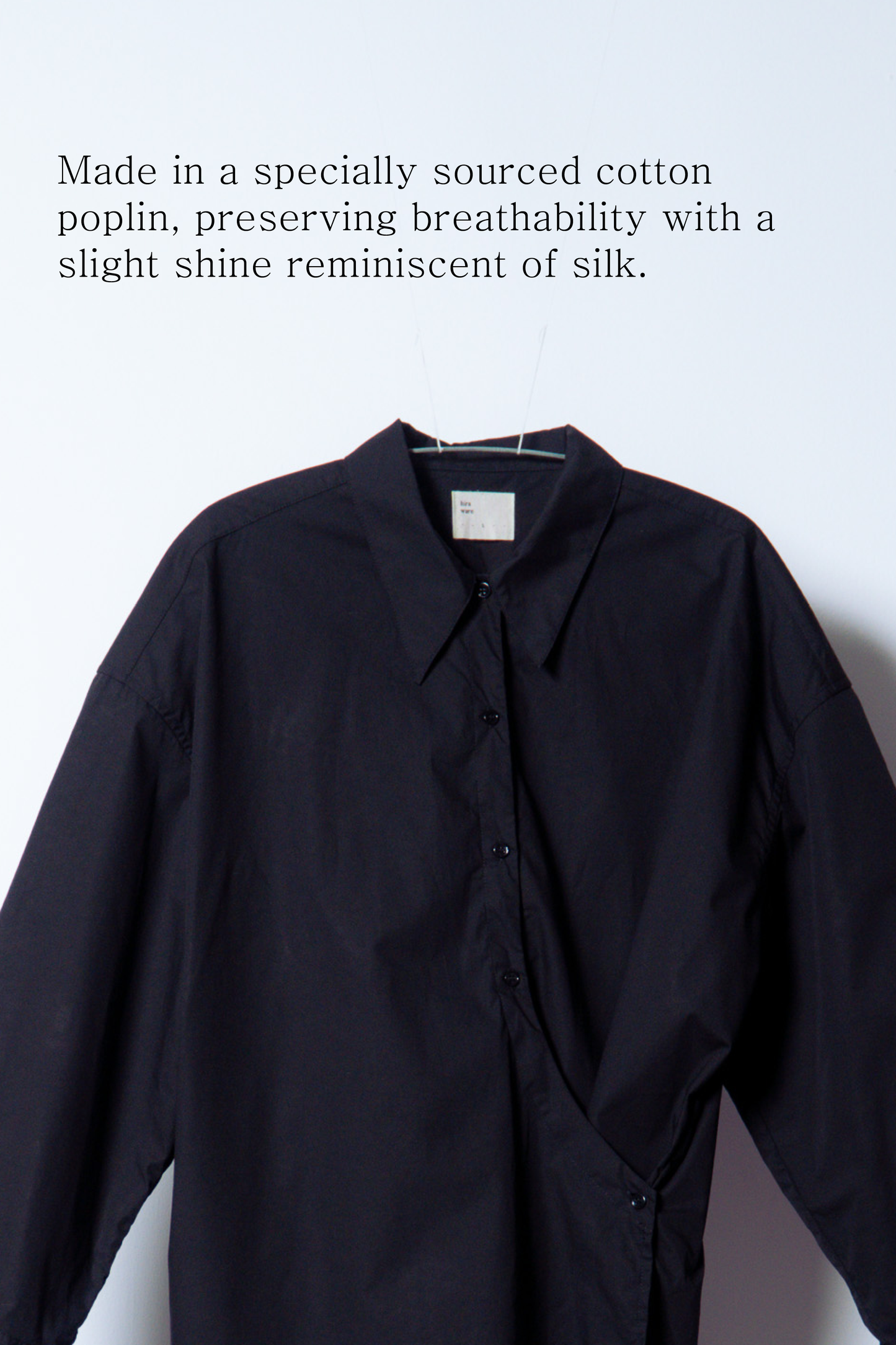twisted shirt poplin [caviar poplin]