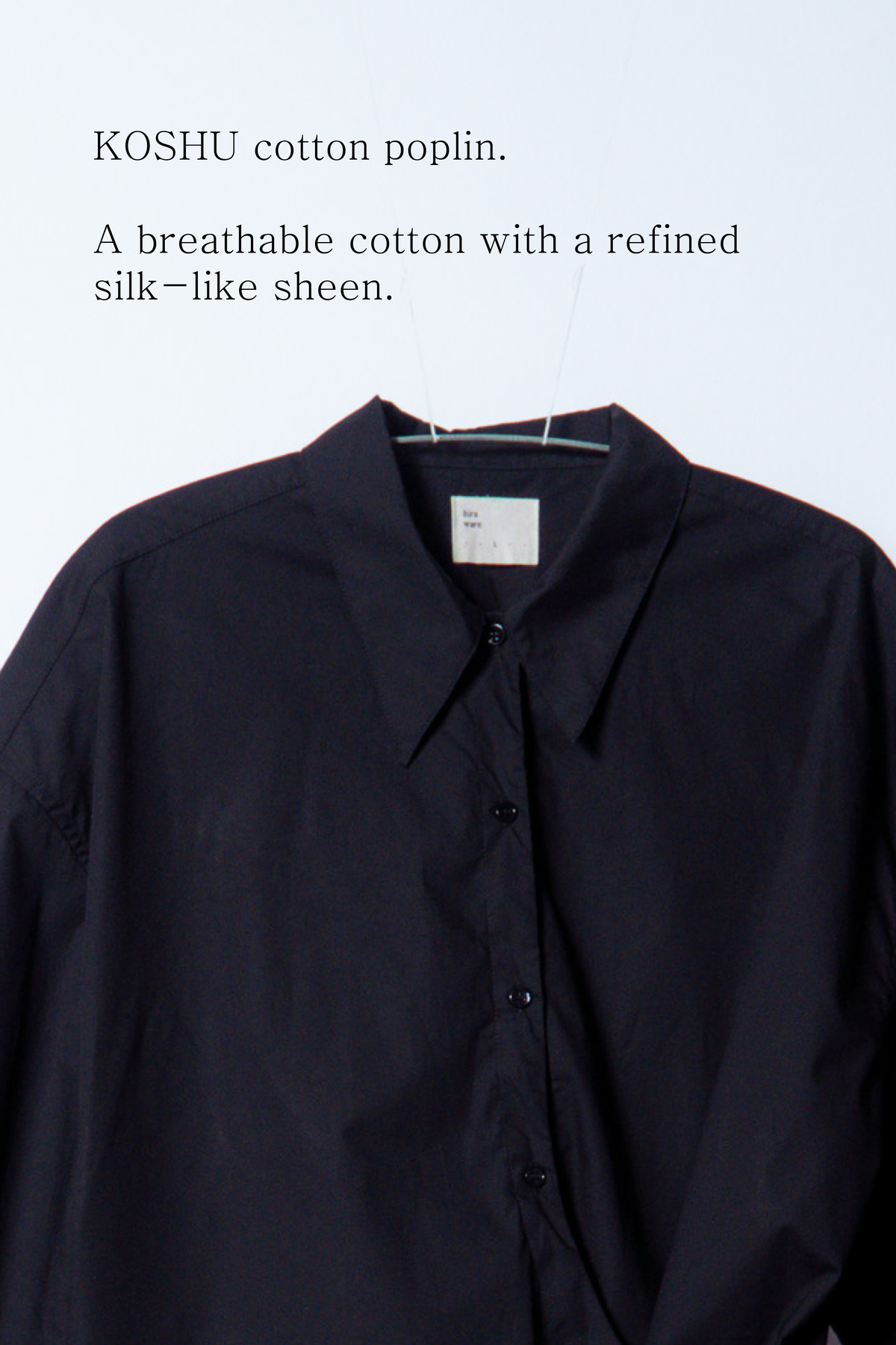 twisted shirt [caviar poplin]