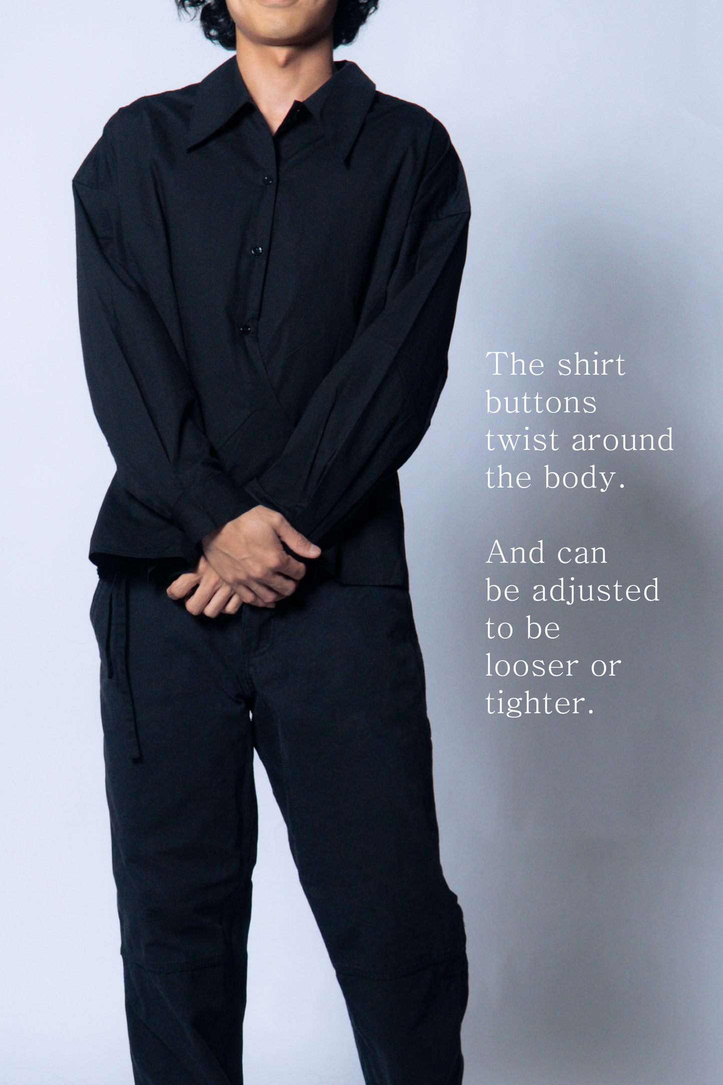 twisted shirt poplin [caviar poplin]