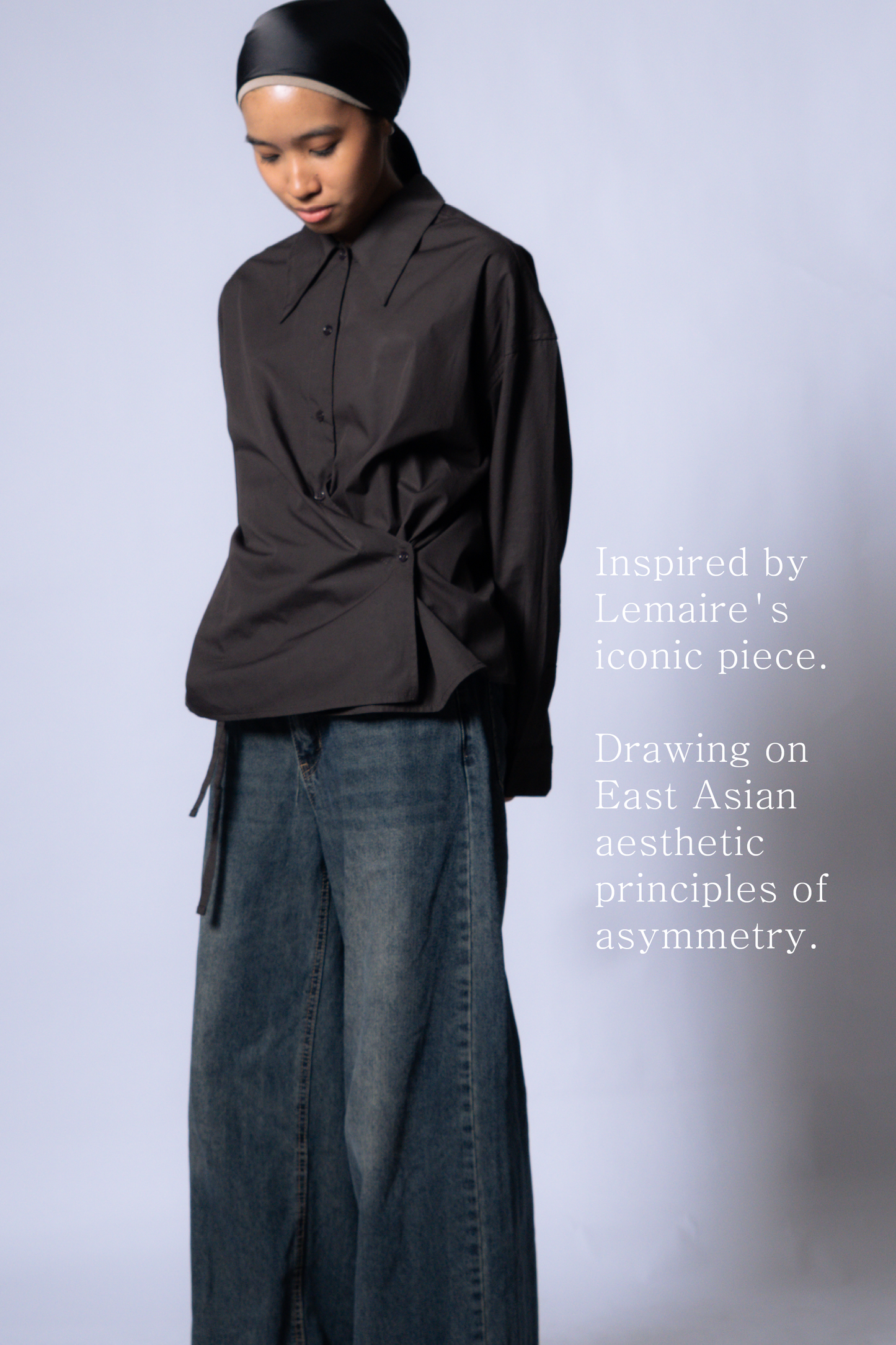 twisted shirt [sable brown poplin].