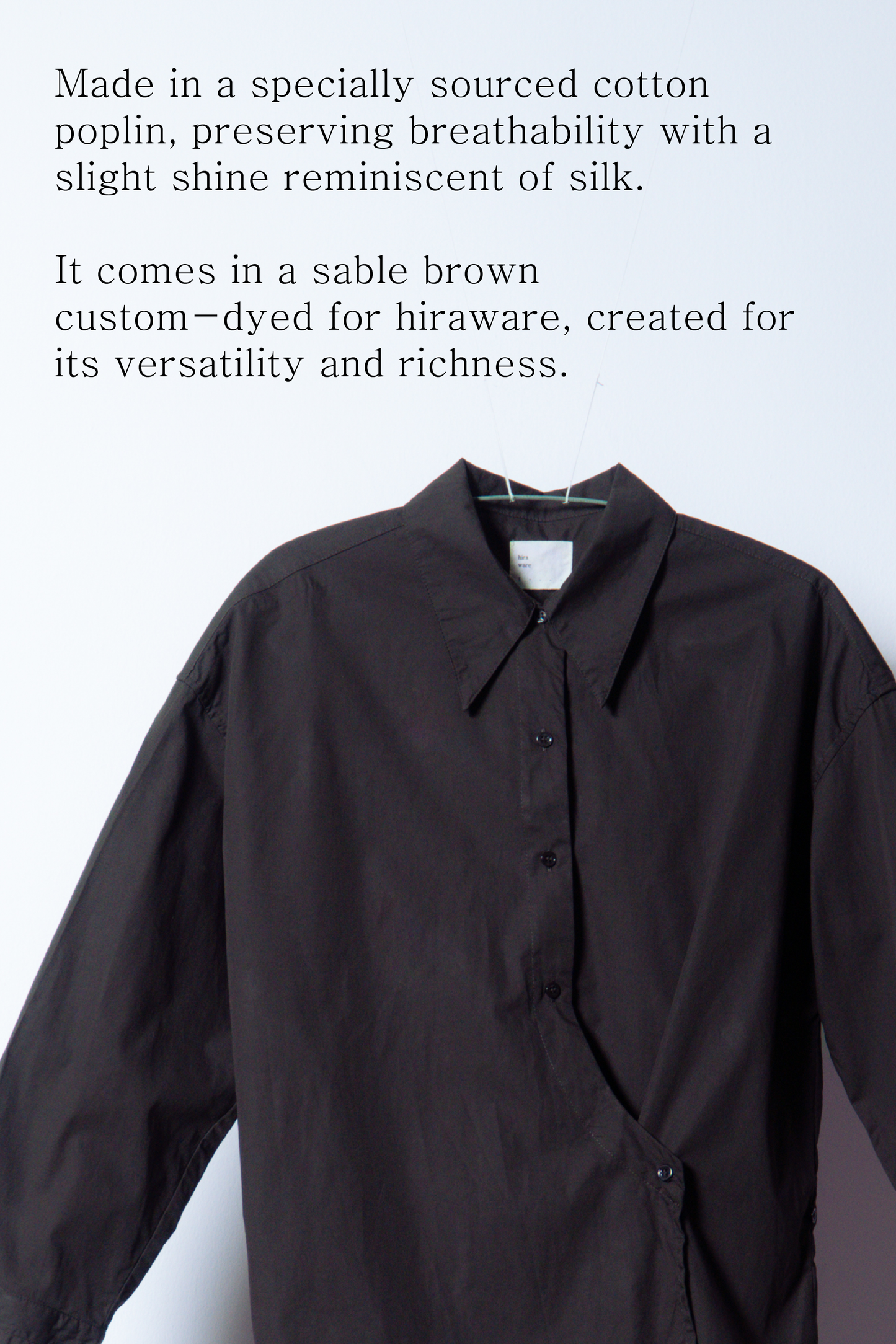 twisted shirt [sable brown poplin]