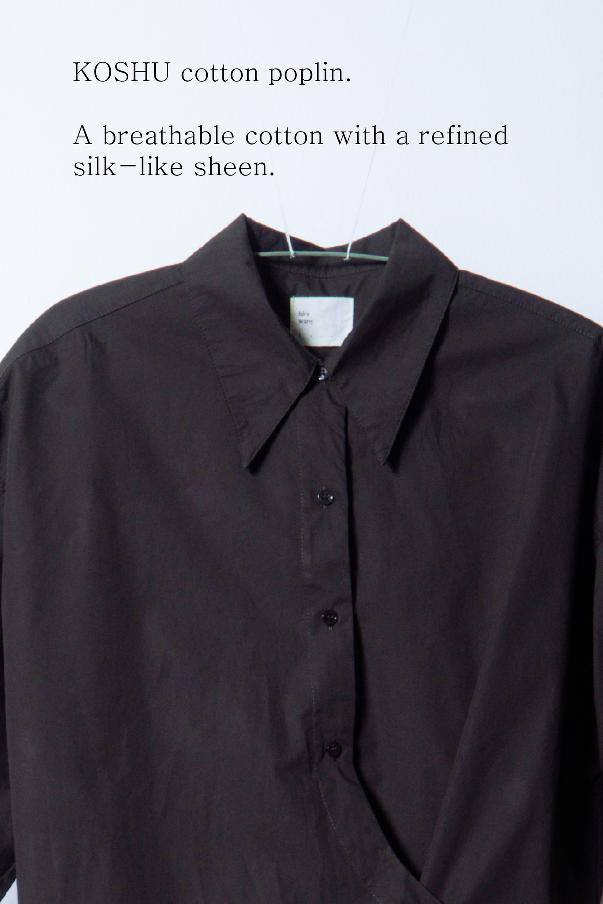 twisted shirt [sable brown poplin]