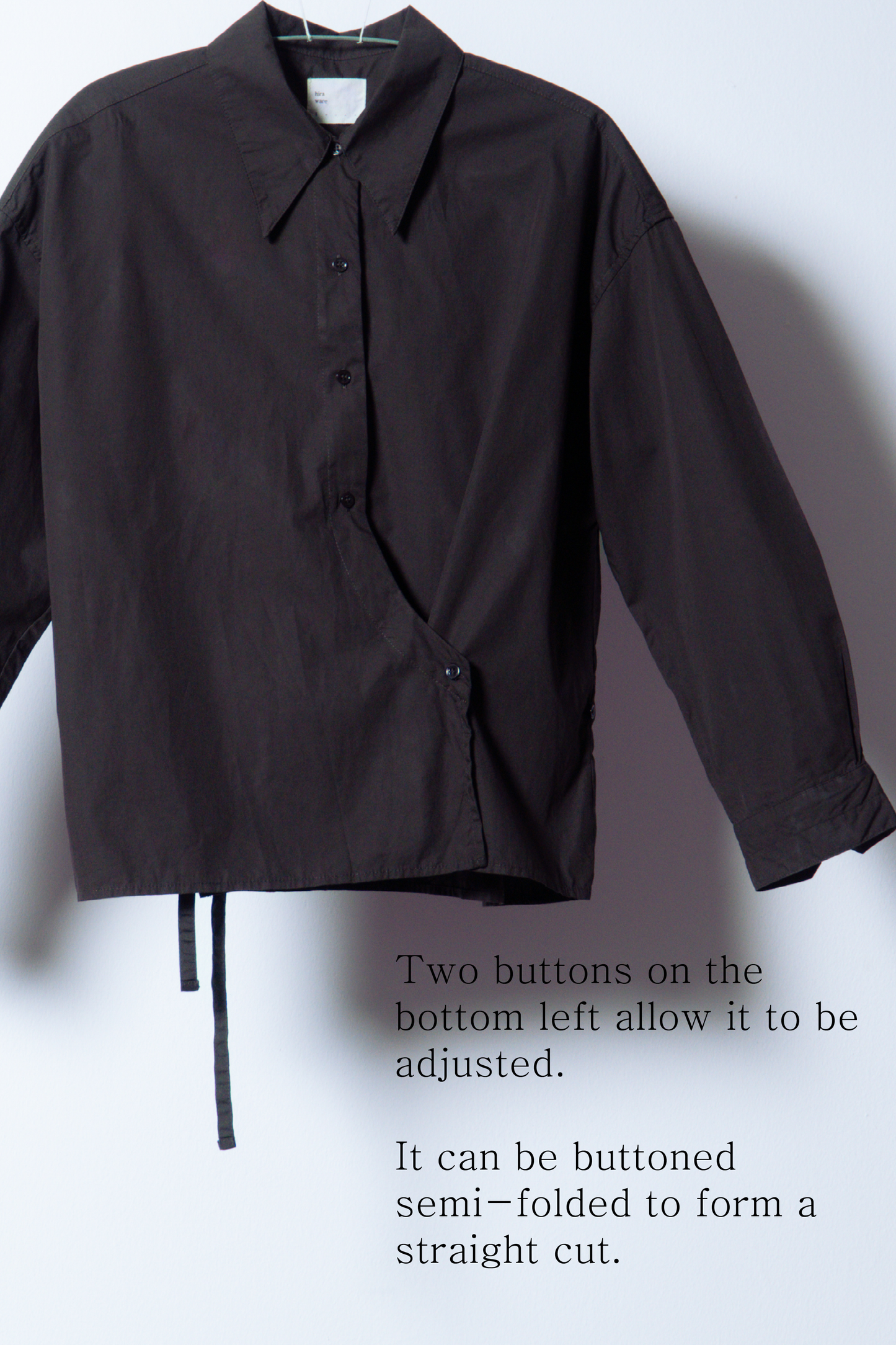 twisted shirt [sable brown poplin]