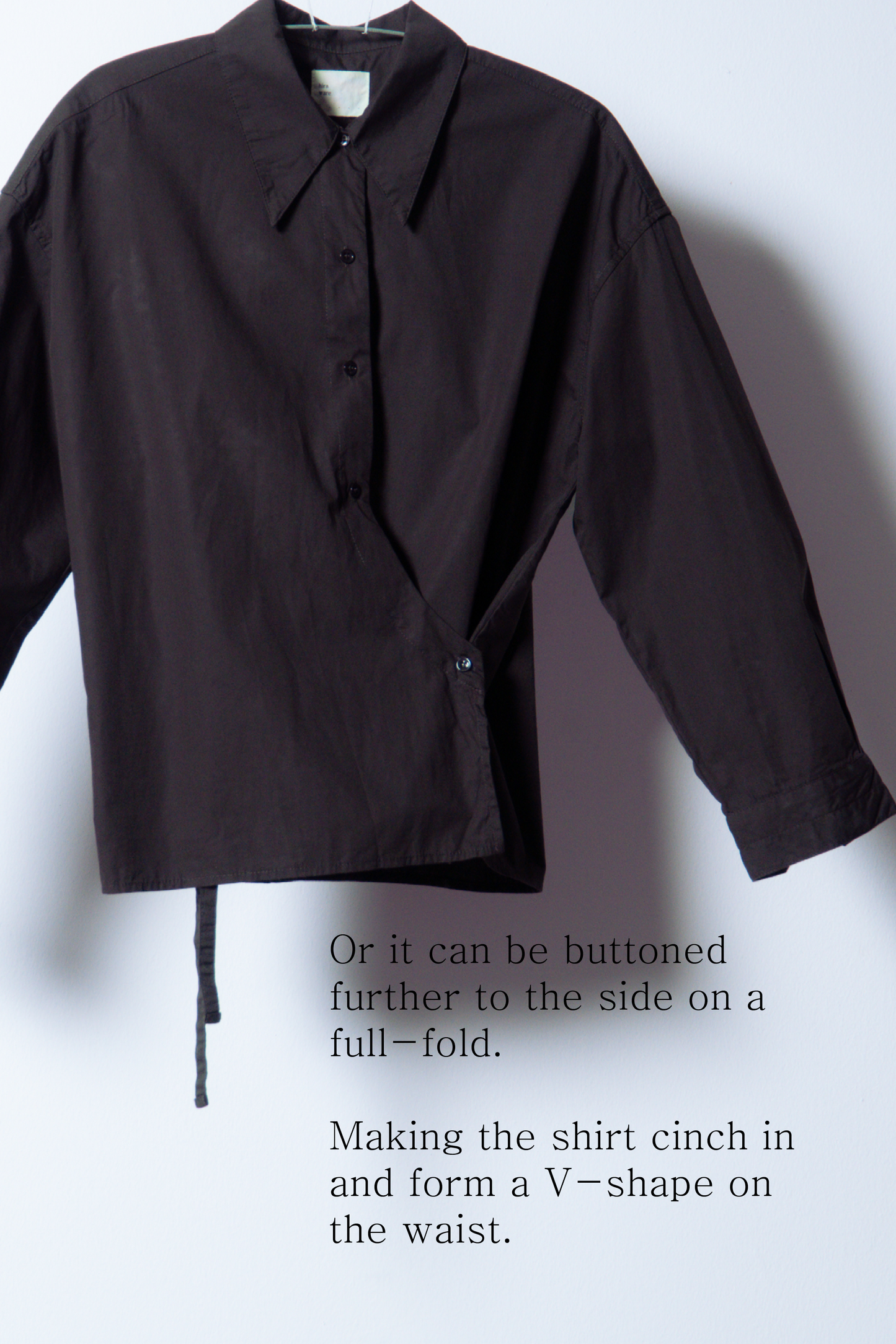 twisted shirt [sable brown poplin]